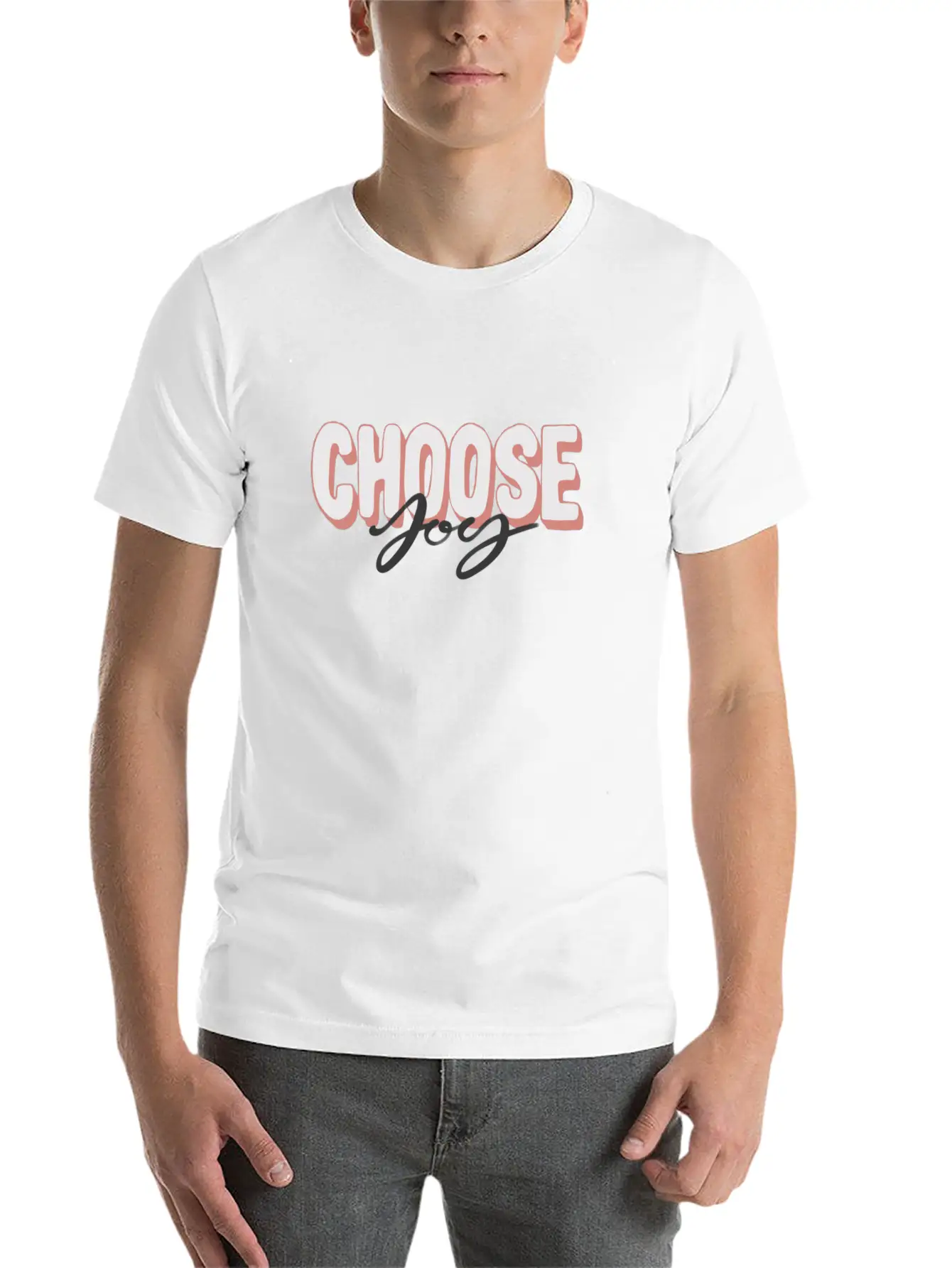 Choose Joy Positive Motivational Quotes Unisex Casual T-Shirt – Clean Design For Daily Comfort
