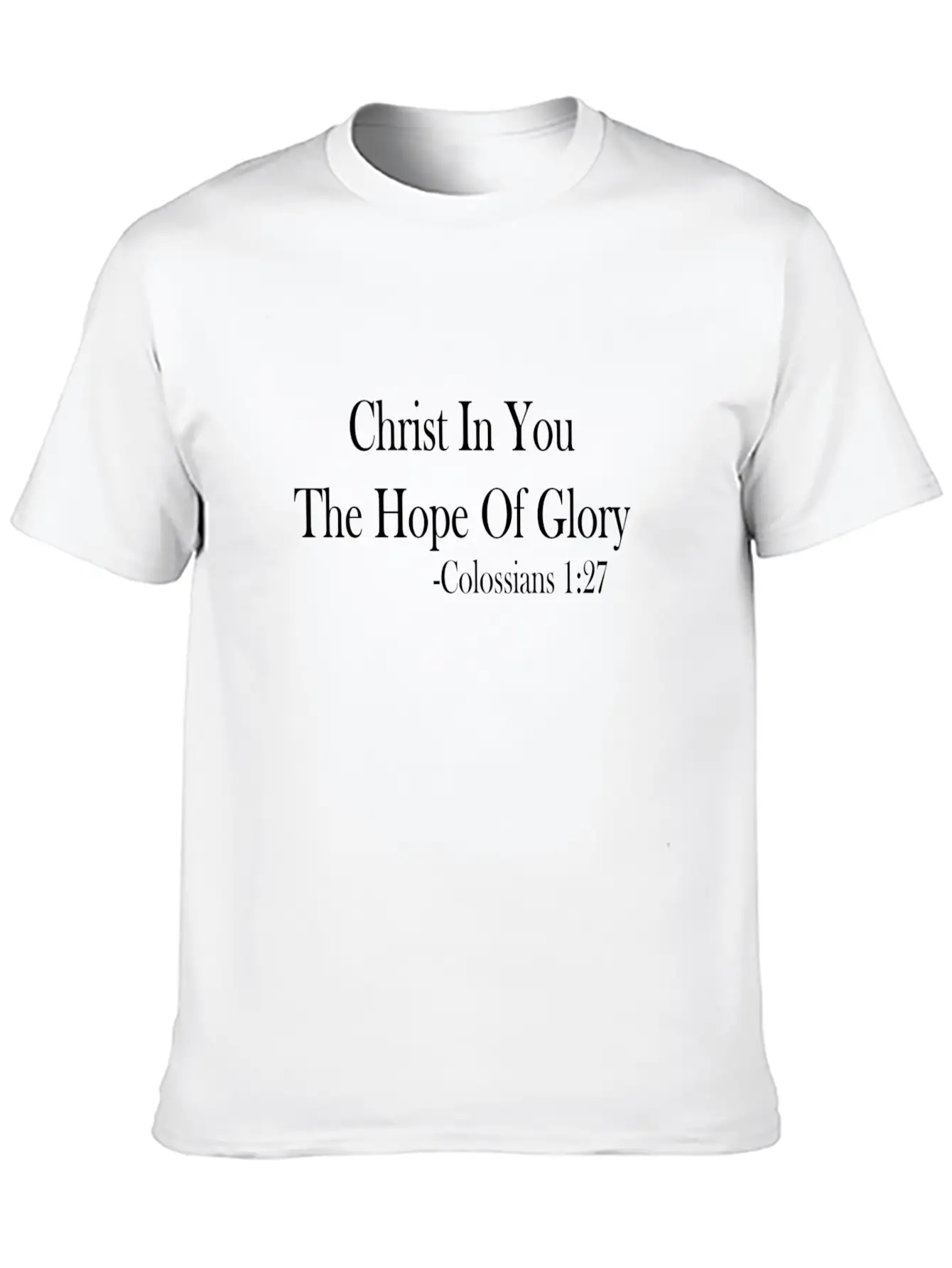 Christ In You Colossians 1:27 Bible Verse - WHText Classic Fit Graphic Tee For Daily Comfort – Unisex Cotton Shirt