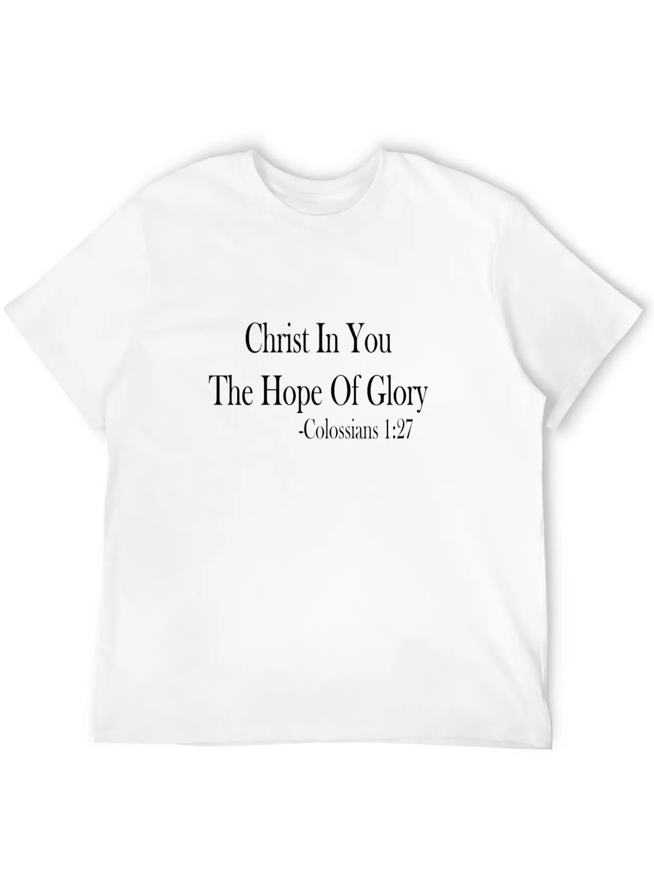 Christ In You Colossians 1:27 Bible Verse - WHText Classic Fit Graphic Tee For Daily Comfort – Unisex Cotton Shirt