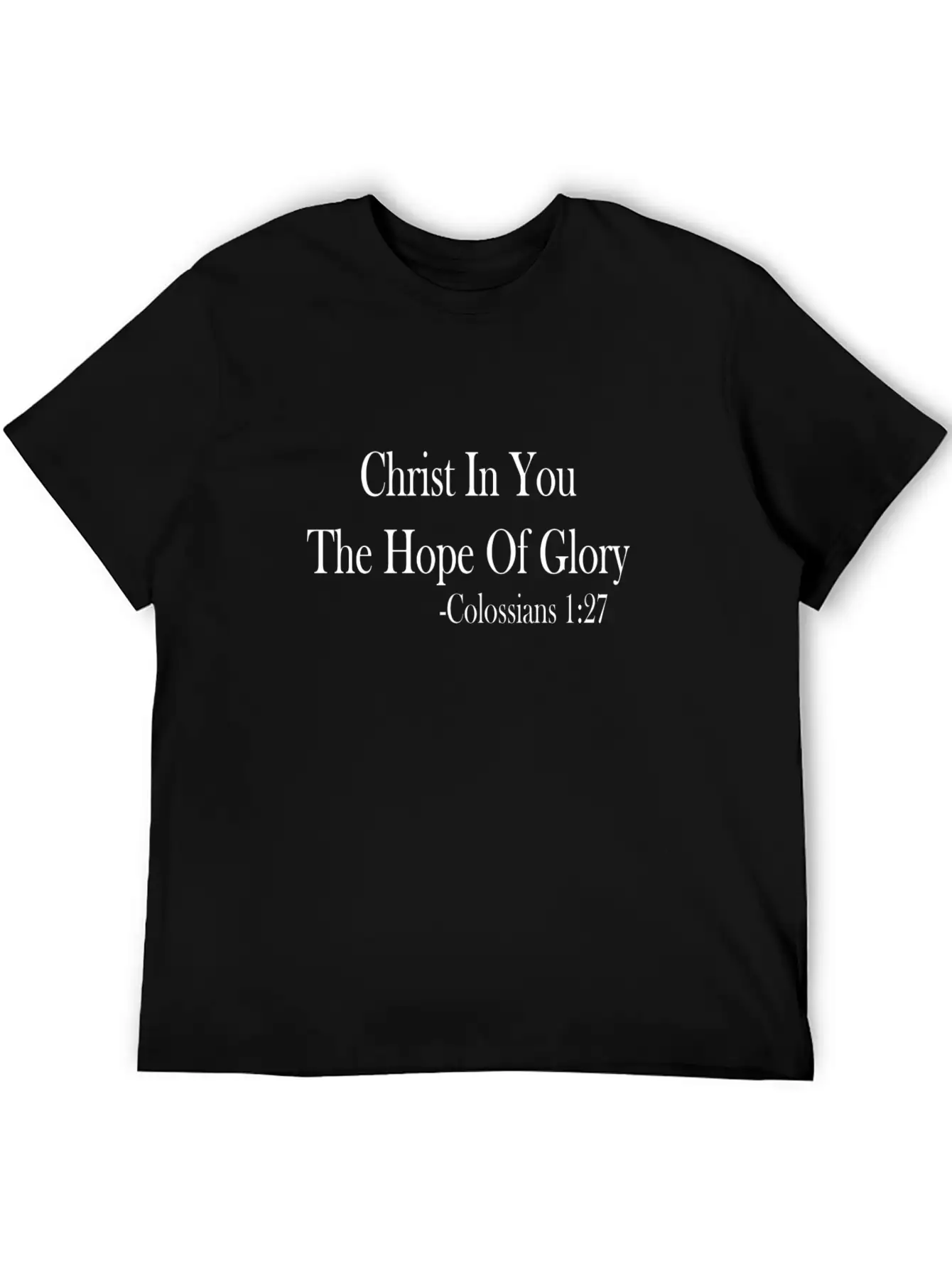 Christ In You Colossians 1:27 Bible Verse - WHText Classic Fit Graphic Tee For Daily Comfort – Unisex Cotton Shirt
