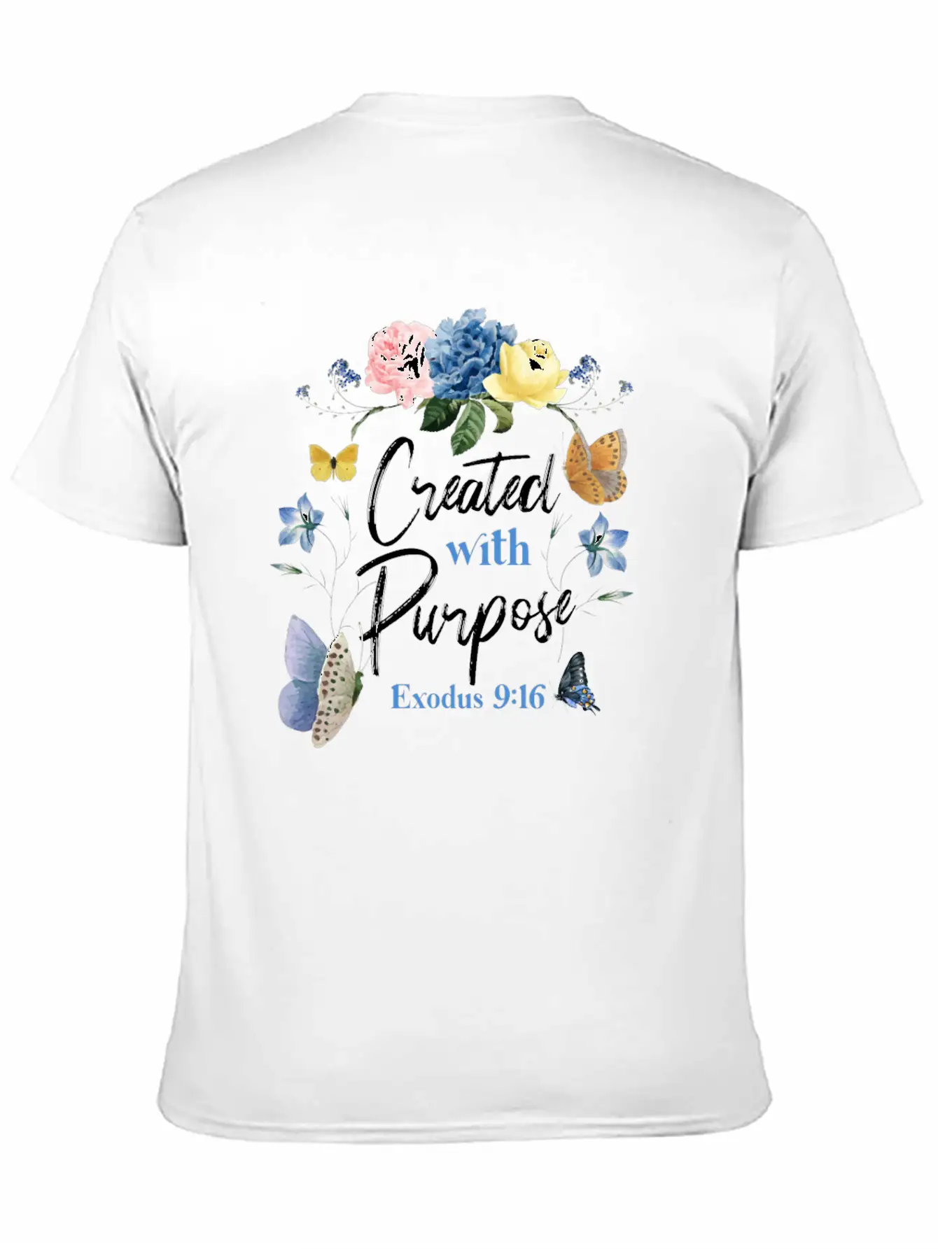 Christian Bible Verse Butterfly Unisex Casual T-Shirt – Clean Design For Daily Comfort