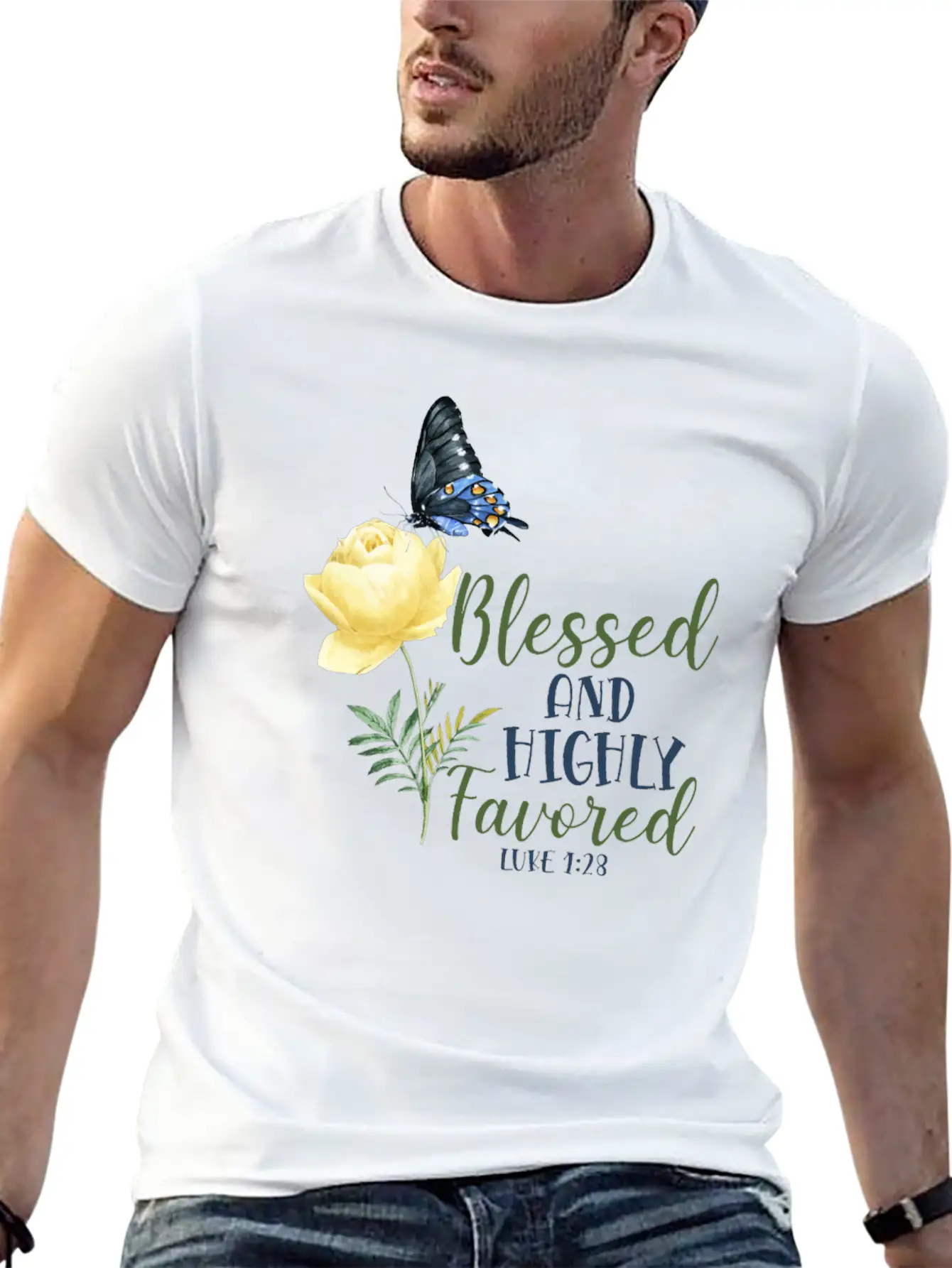 Christian Bible Verse Quote Unisex Short Sleeve Soft Cotton T-Shirt – Casual Everyday Wear