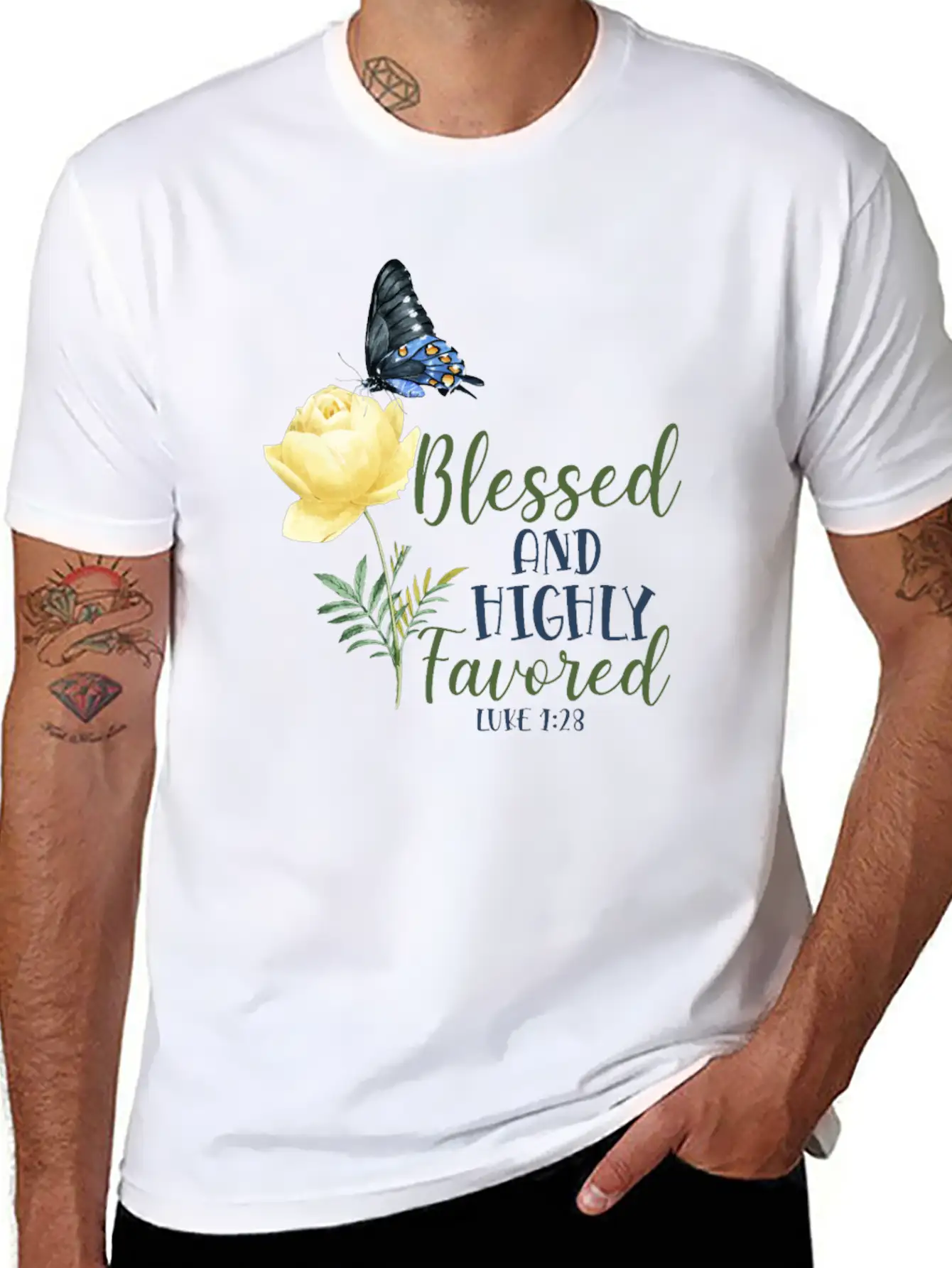 Christian Bible Verse Quote Unisex Short Sleeve Soft Cotton T-Shirt – Casual Everyday Wear