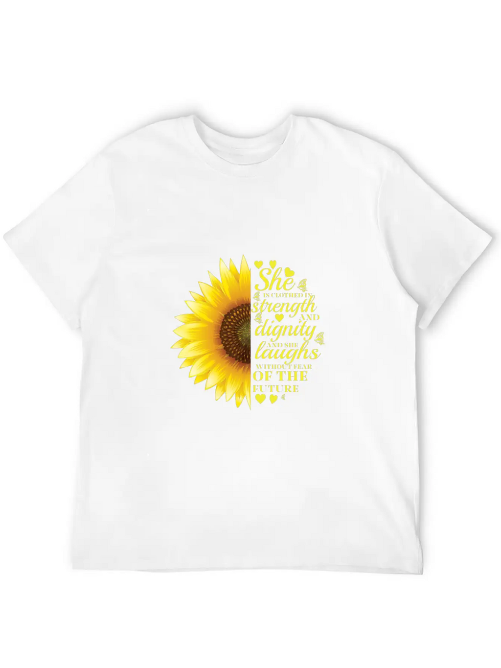 Christian Bible Verse Sunflower Scripture Unisex Casual T-Shirt – Clean Design For Daily Comfort