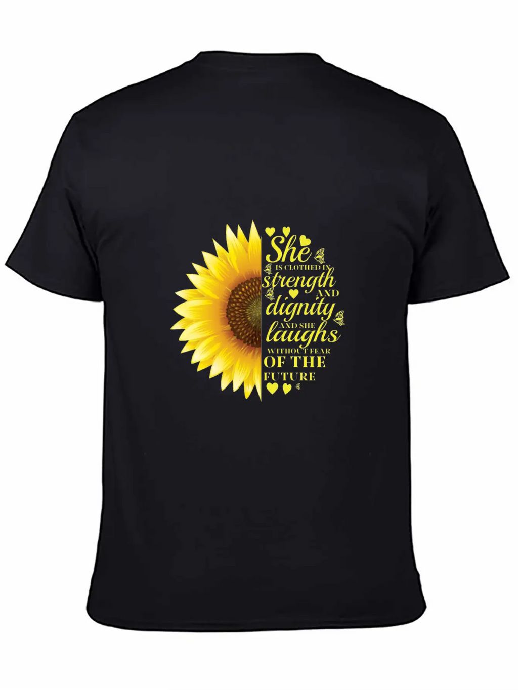 Christian Bible Verse Sunflower Scripture Unisex Casual T-Shirt – Clean Design For Daily Comfort