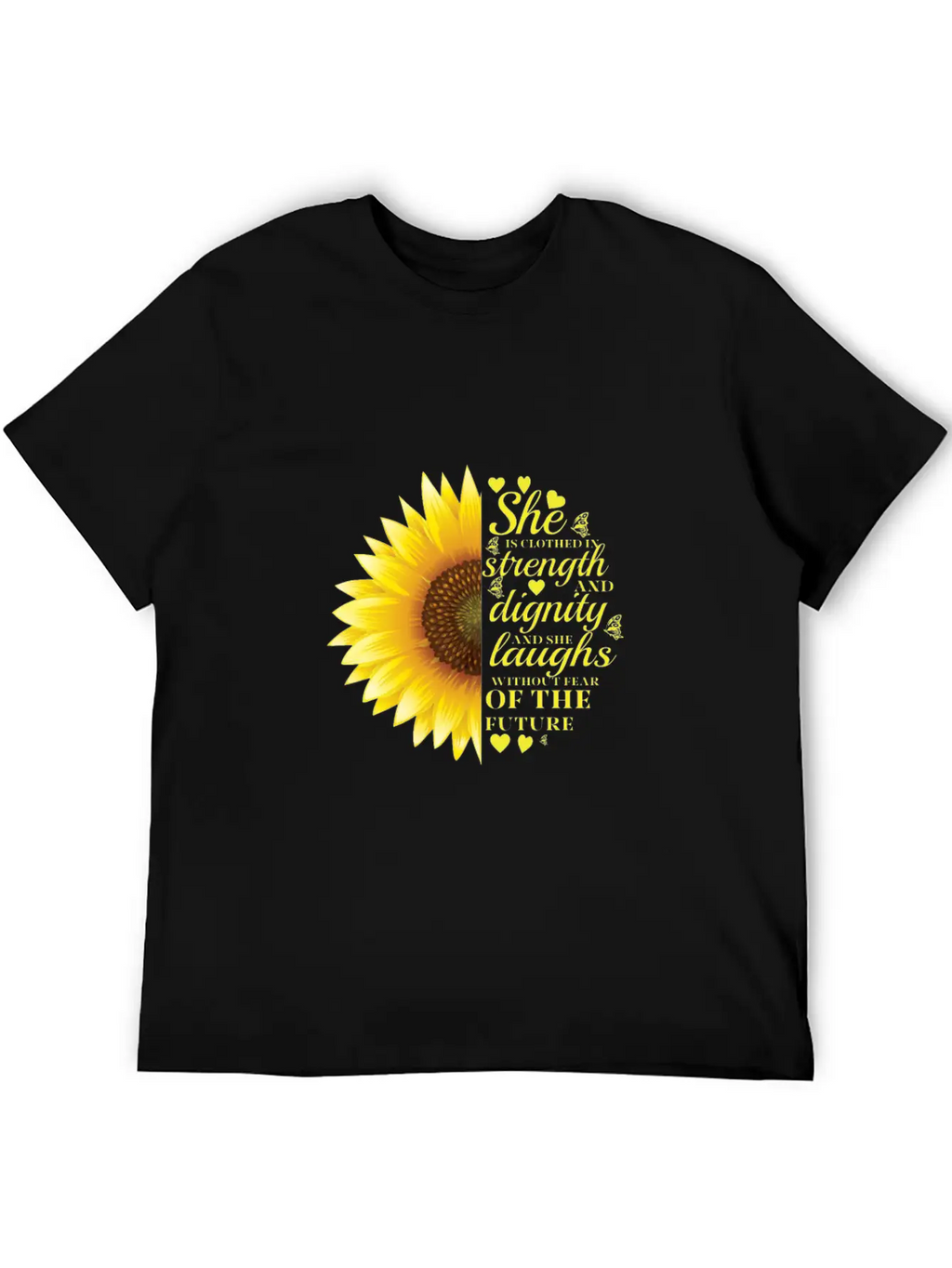 Christian Bible Verse Sunflower Scripture Unisex Casual T-Shirt – Clean Design For Daily Comfort
