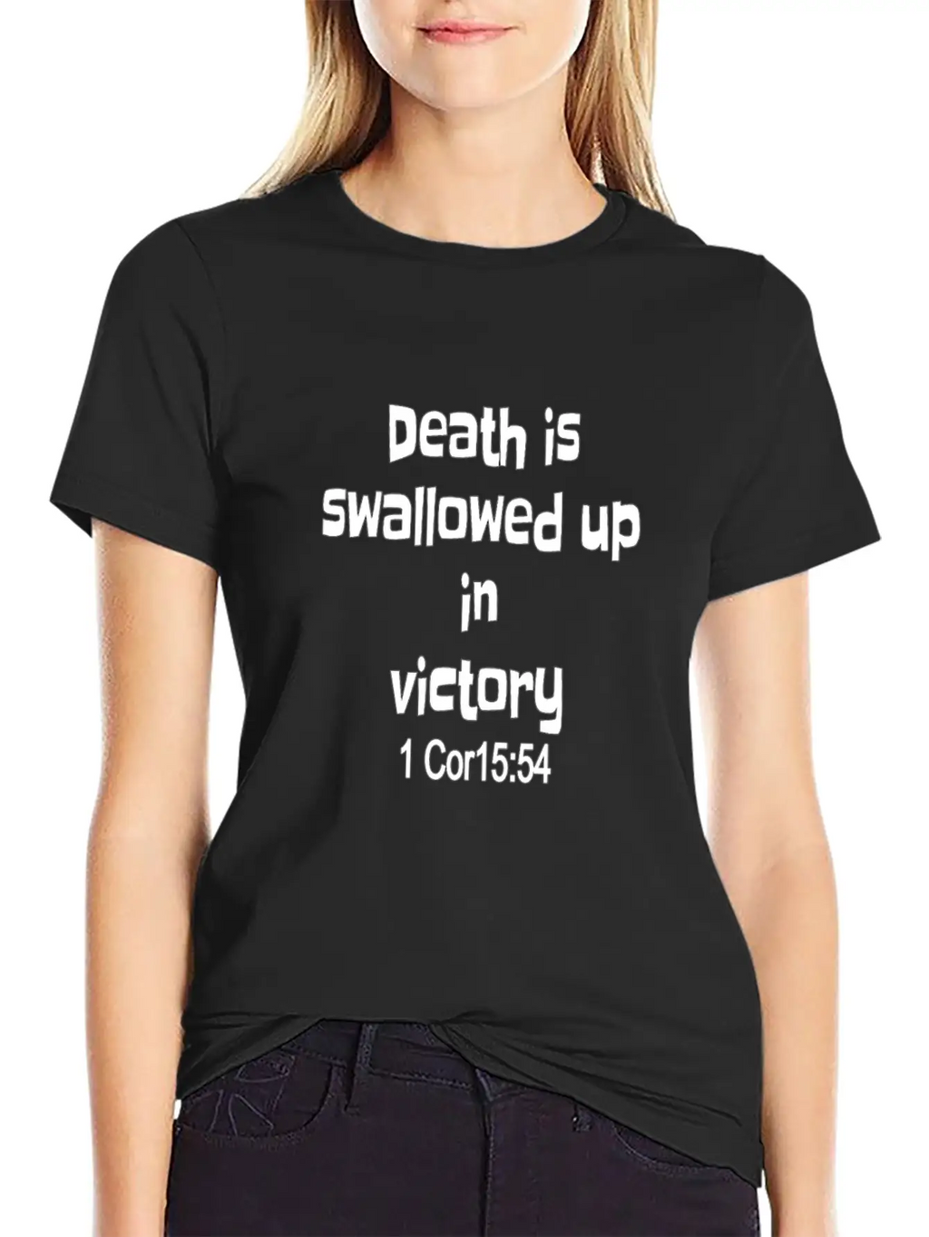 Christian Design Death Is Swallowed Up In Victory Breathable Soft Cotton T-Shirt – Timeless Casual Look