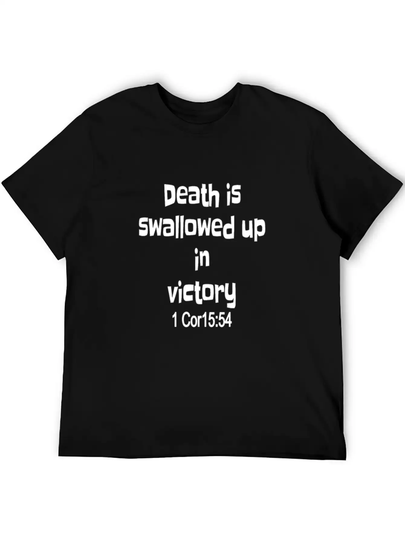Christian Design Death Is Swallowed Up In Victory Breathable Soft Cotton T-Shirt – Timeless Casual Look