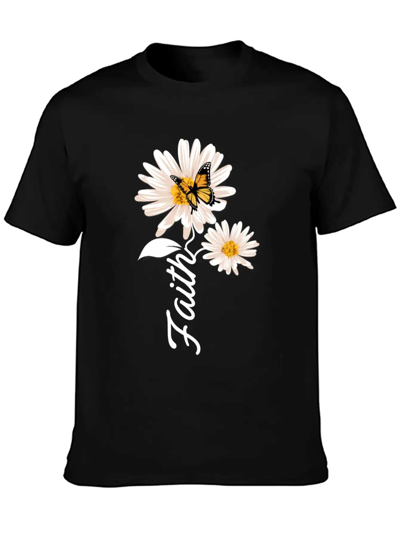 Christian Gardener Butterfly Faith Daisy Stylish Everyday T-Shirt – Unisex Basic Cotton Tee