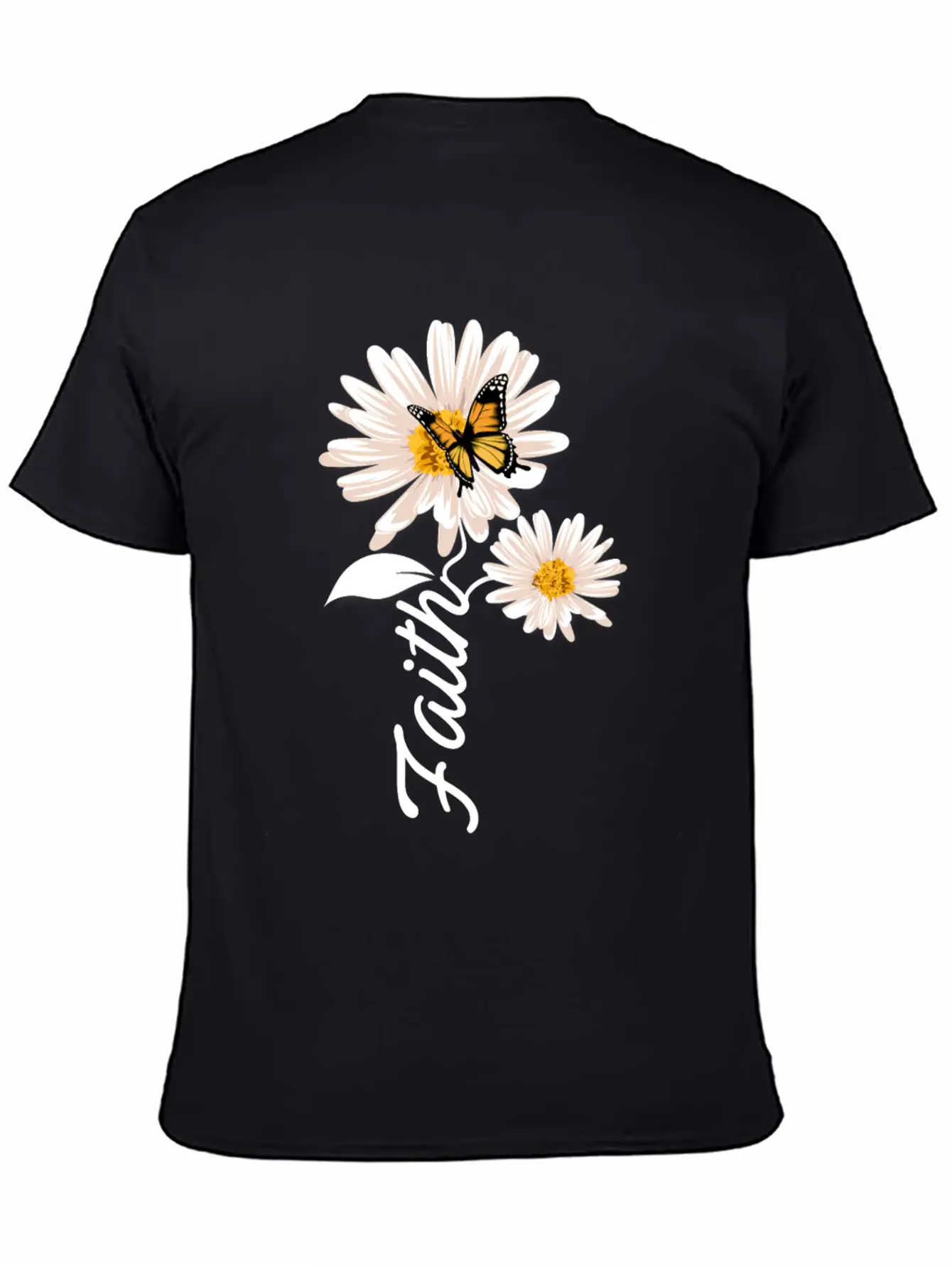 Christian Gardener Butterfly Faith Daisy Stylish Everyday T-Shirt – Unisex Basic Cotton Tee