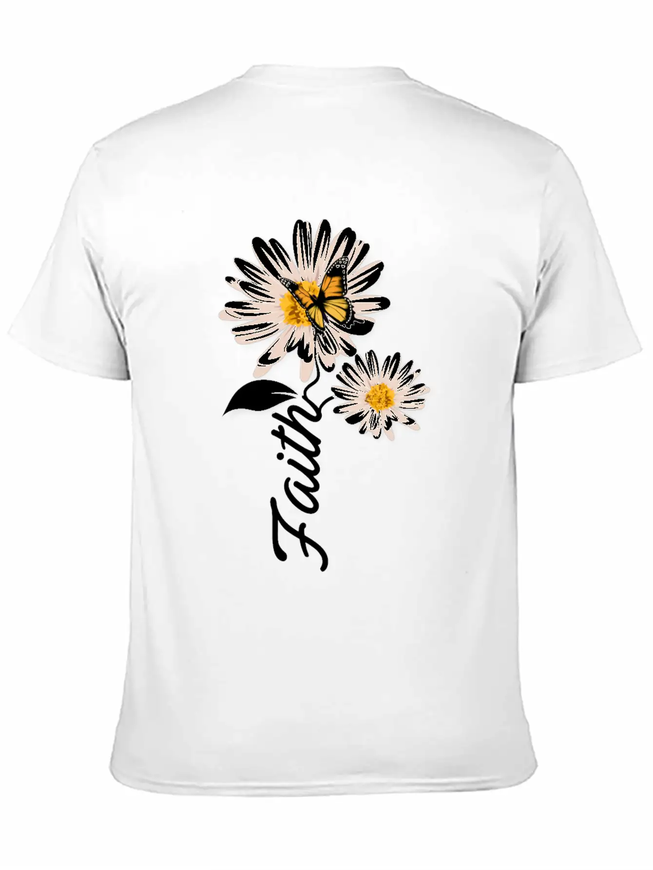 Christian Gardener Butterfly Faith Daisy Stylish Everyday T-Shirt – Unisex Basic Cotton Tee