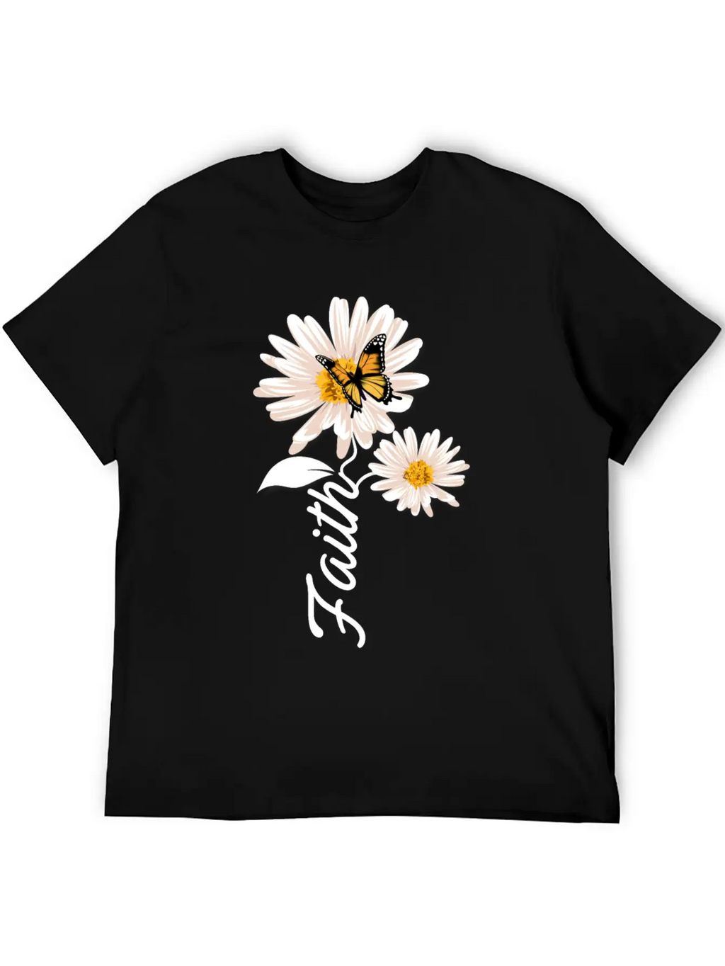 Christian Gardener Butterfly Faith Daisy Stylish Everyday T-Shirt – Unisex Basic Cotton Tee