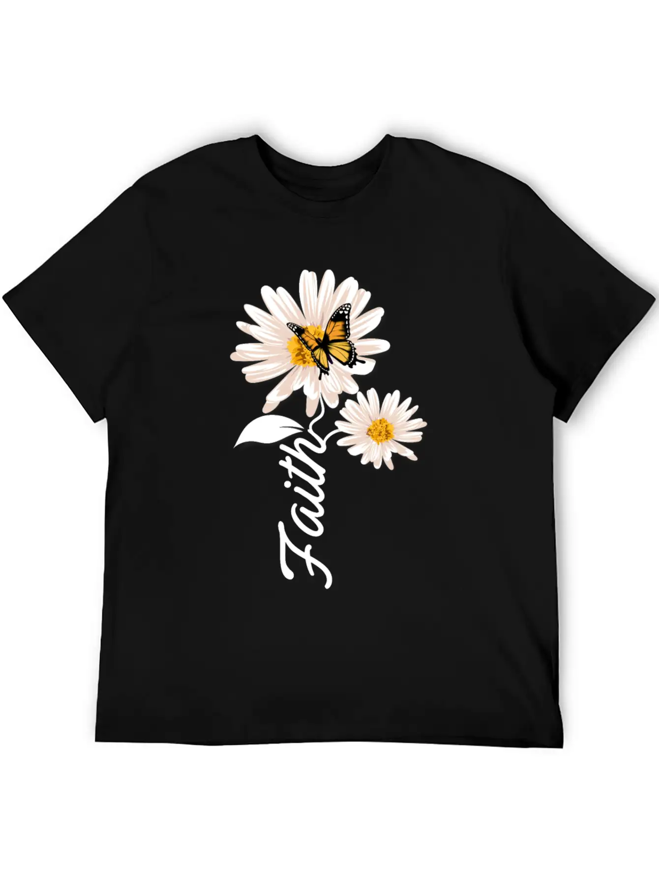 Christian Gardener Butterfly Faith Daisy Stylish Everyday T-Shirt – Unisex Basic Cotton Tee