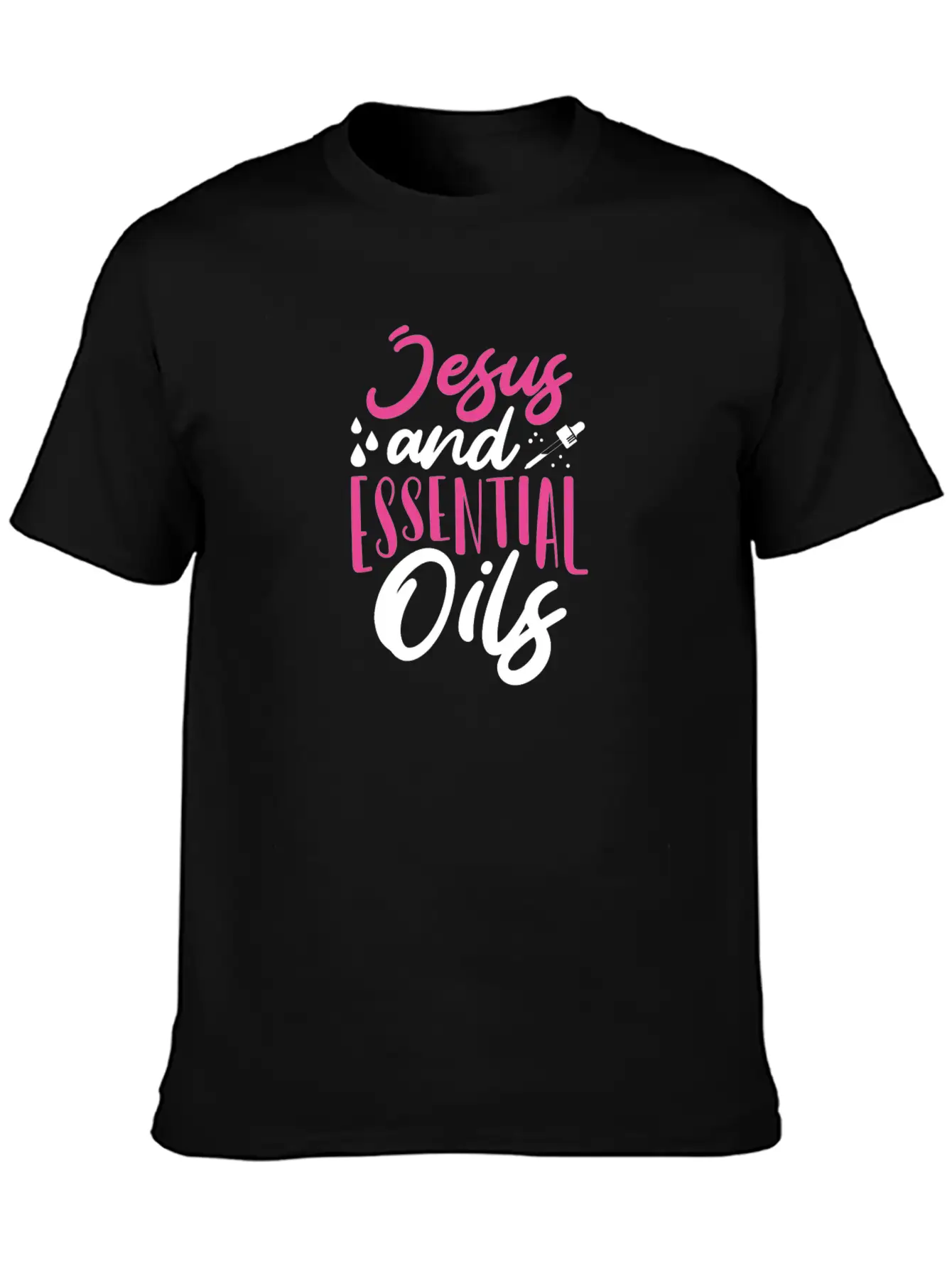 Christian Gift Jesus And Essential Oils Unisex Casual T-Shirt – Clean Design For Daily Comfort