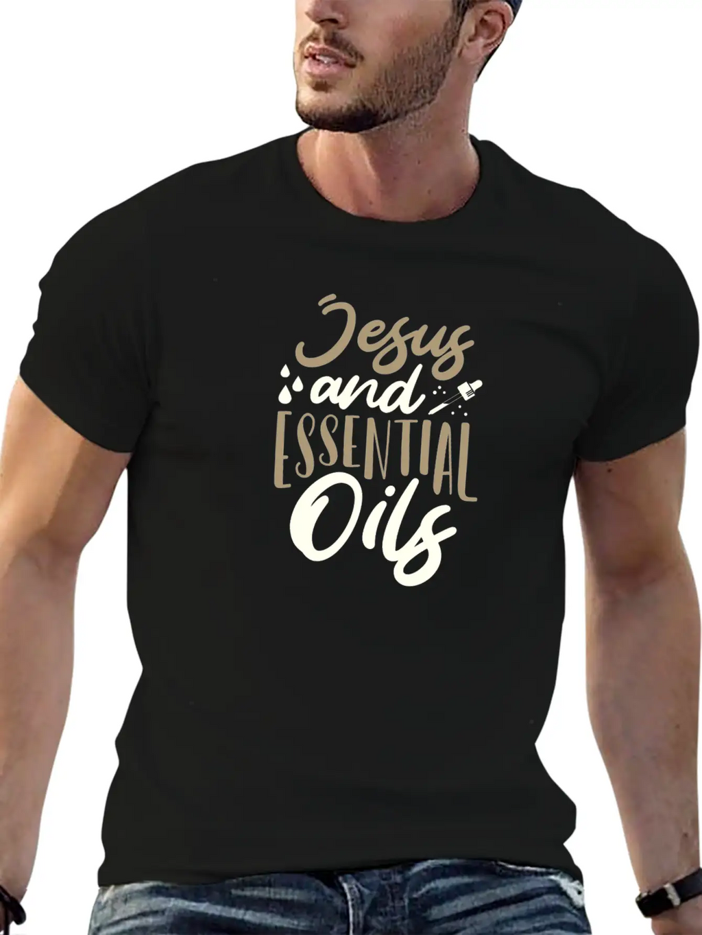 Christian Gifts Jesus And Essential Oils Gifts Unisex Casual T-Shirt – Clean Design For Daily Comfort