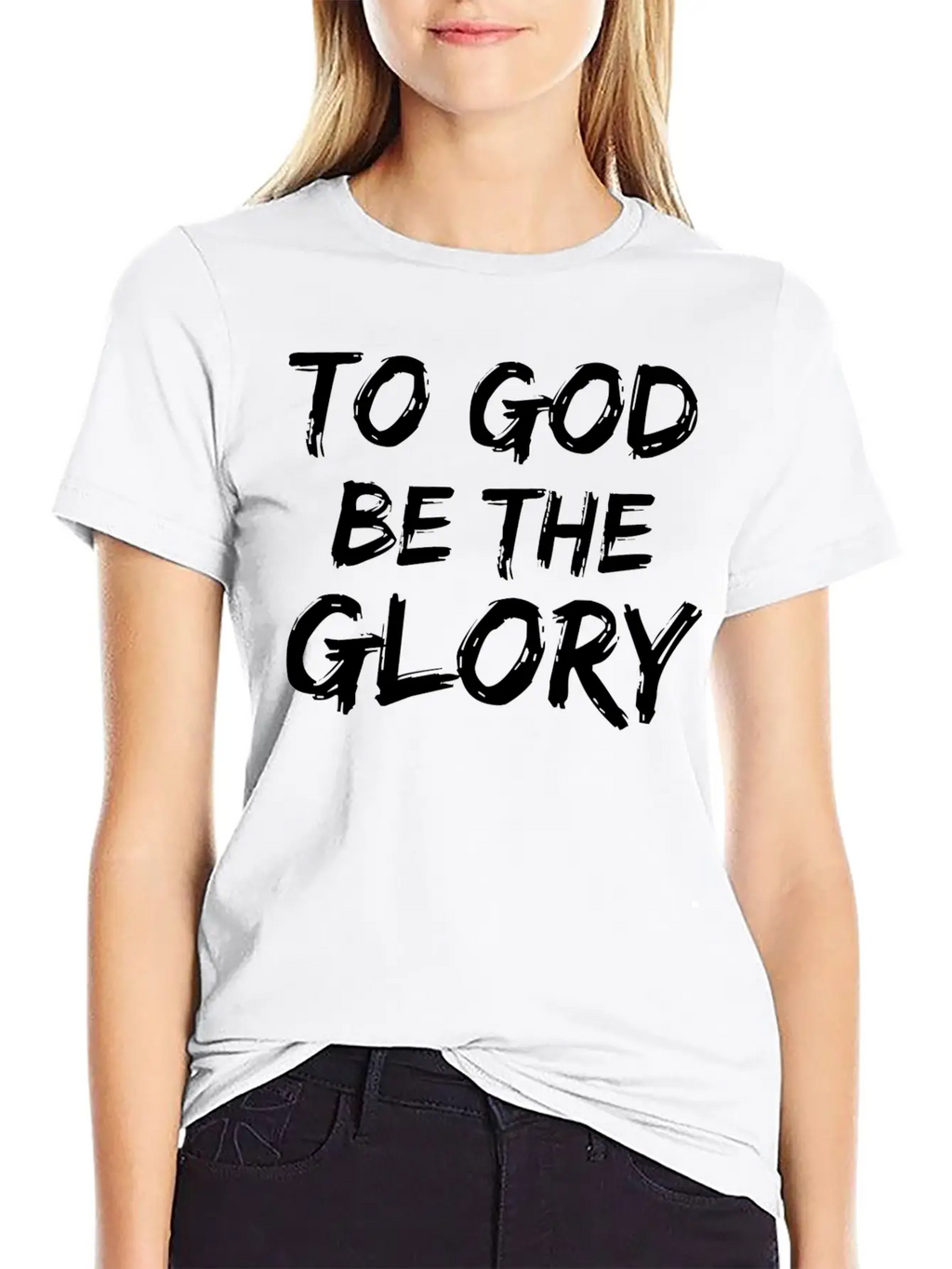Christian Quote Gift Bible Verse Saying To God Be Unisex Casual T-Shirt – Clean Design For Daily Comfort