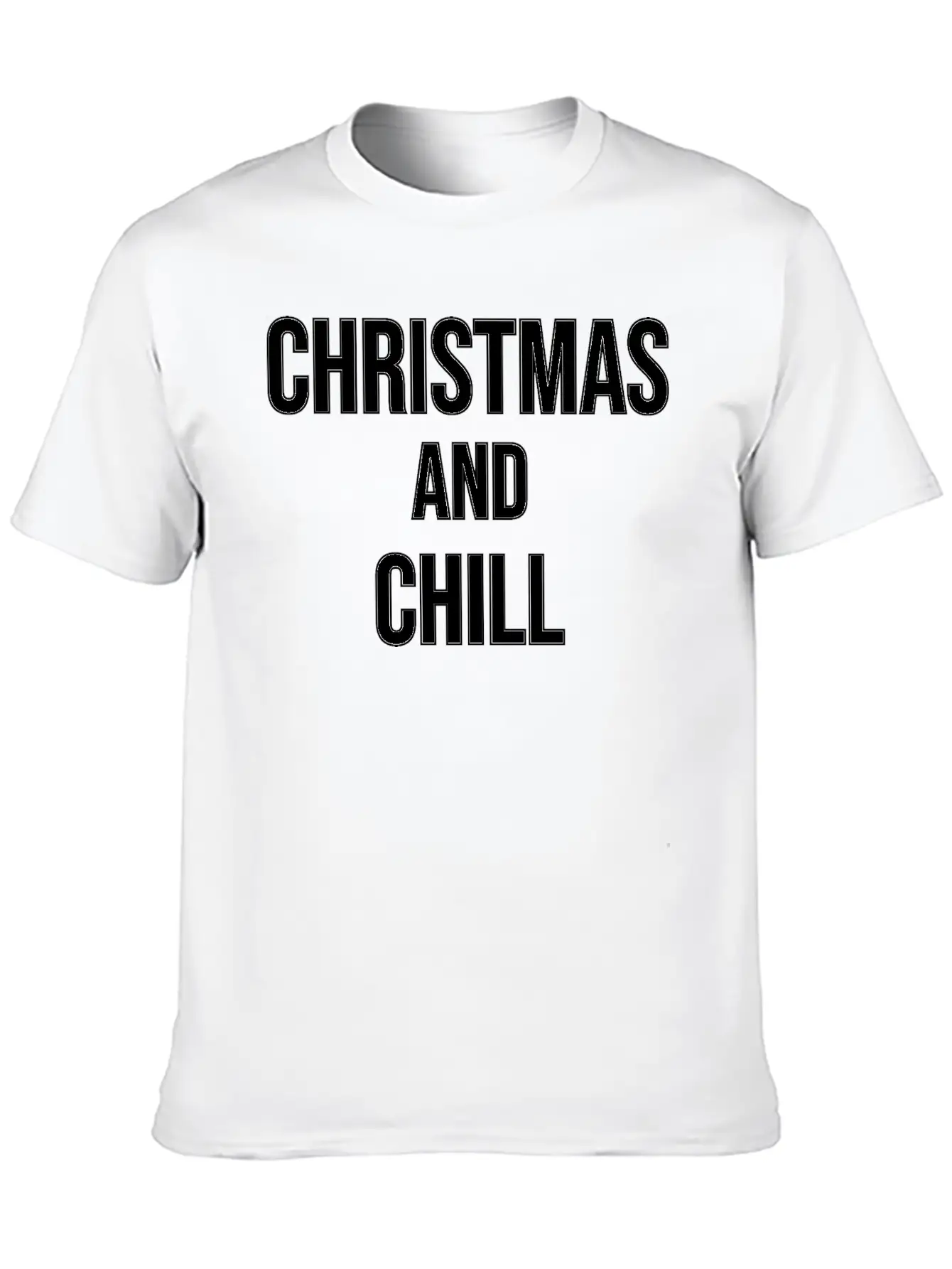 Christmas And Chill Breathable Soft Cotton T-Shirt – Timeless Casual Look