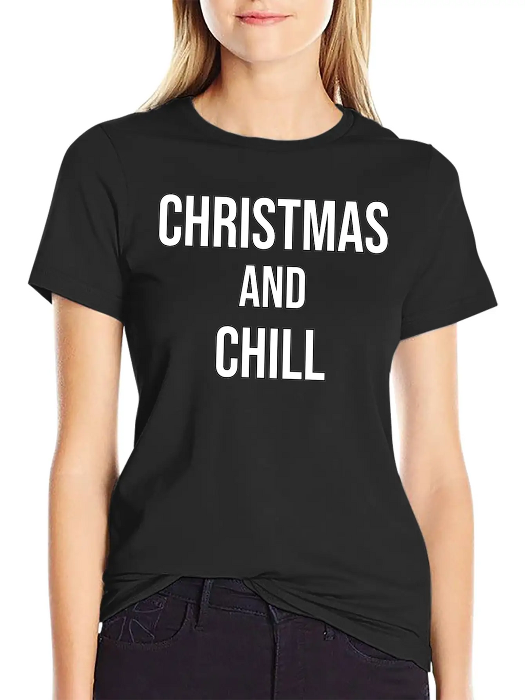 Christmas And Chill Breathable Soft Cotton T-Shirt – Timeless Casual Look