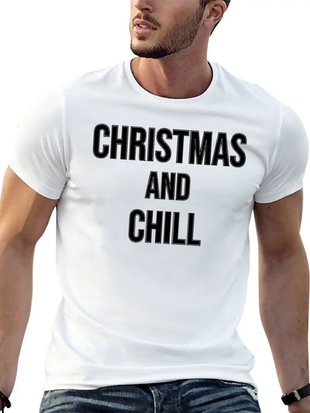 Christmas And Chill Breathable Soft Cotton T-Shirt – Timeless Casual Look