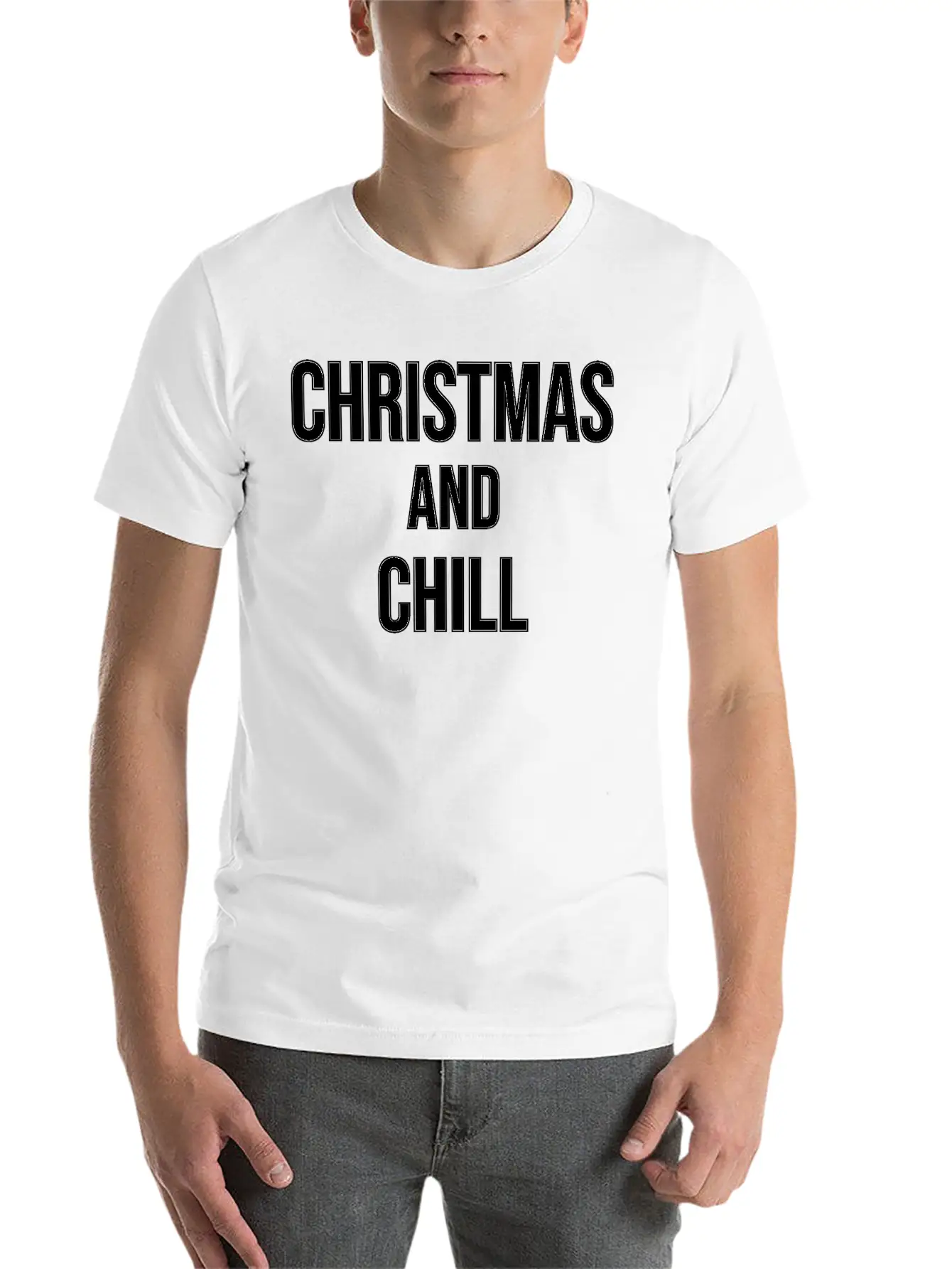 Christmas And Chill Breathable Soft Cotton T-Shirt – Timeless Casual Look