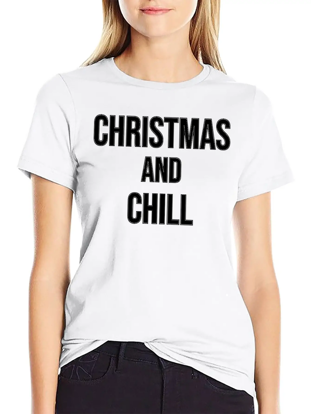 Christmas And Chill Breathable Soft Cotton T-Shirt – Timeless Casual Look