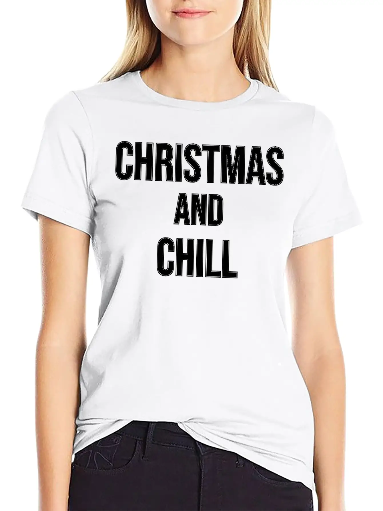 Christmas And Chill Breathable Soft Cotton T-Shirt – Timeless Casual Look