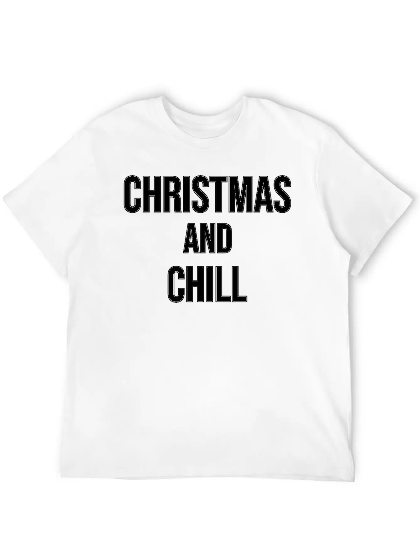Christmas And Chill Breathable Soft Cotton T-Shirt – Timeless Casual Look
