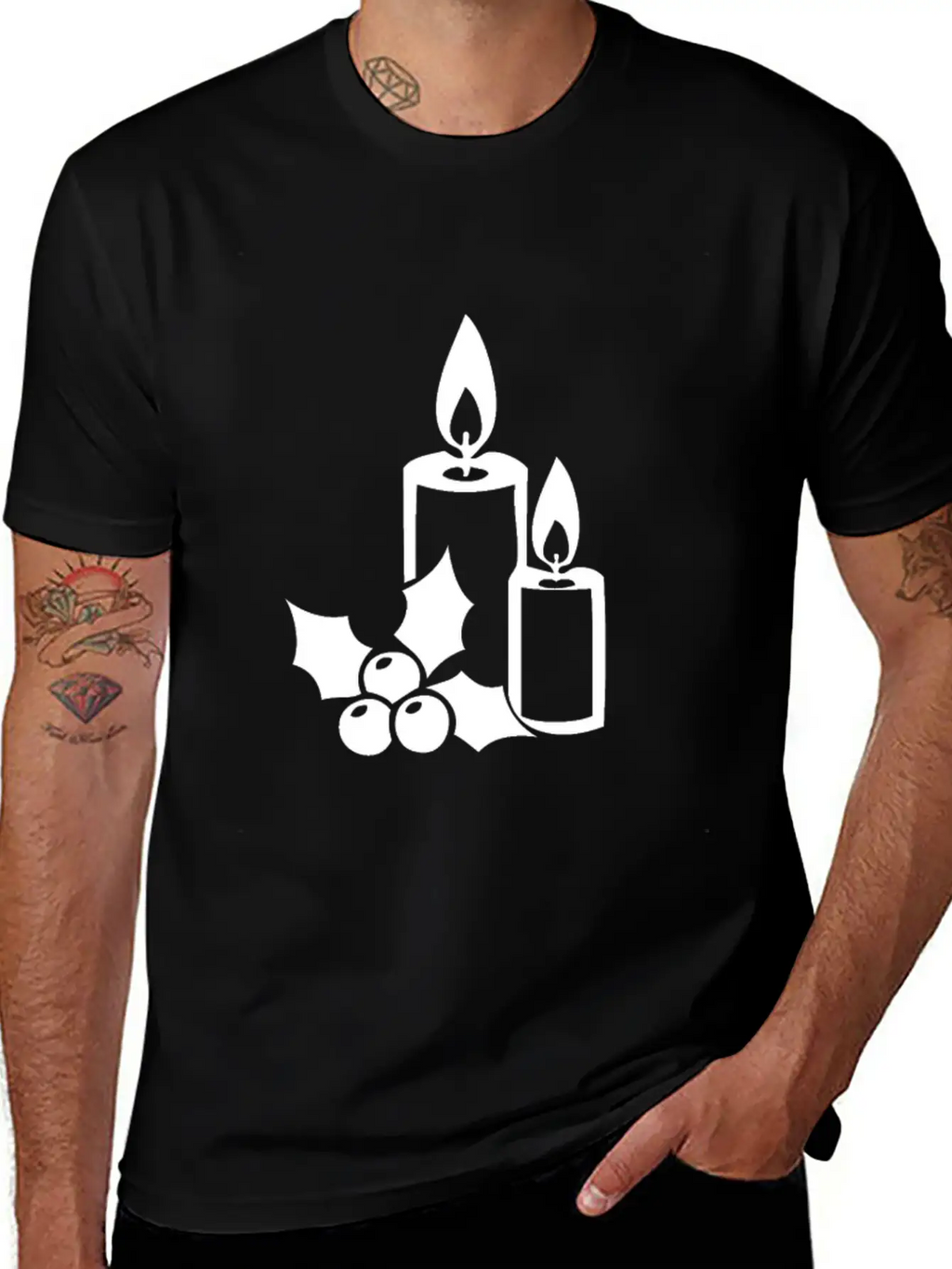 Christmas Candle Light Cozy Winter Days Unisex Casual T-Shirt – Clean Design For Daily Comfort