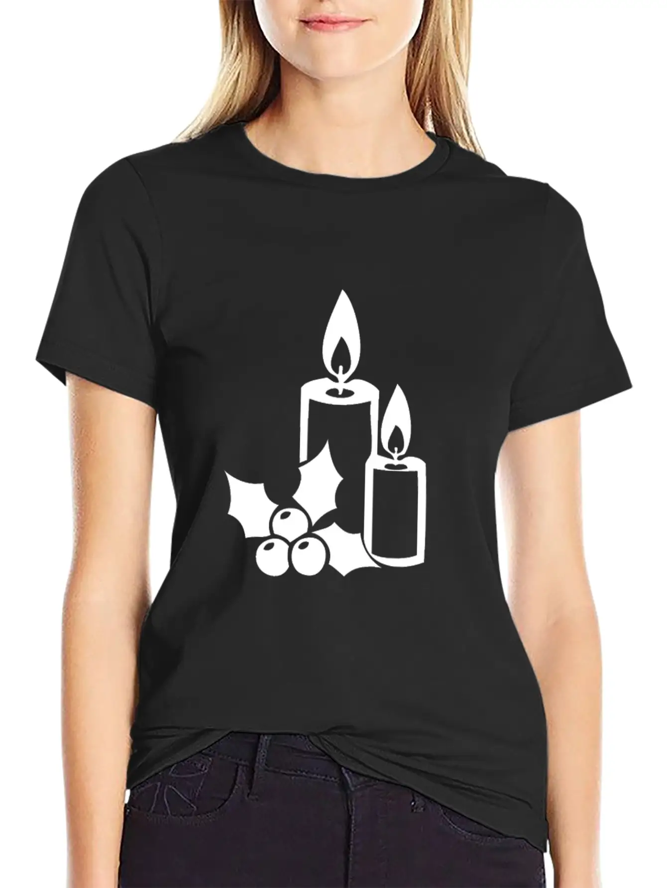 Christmas Candle Light Cozy Winter Days Unisex Casual T-Shirt – Clean Design For Daily Comfort