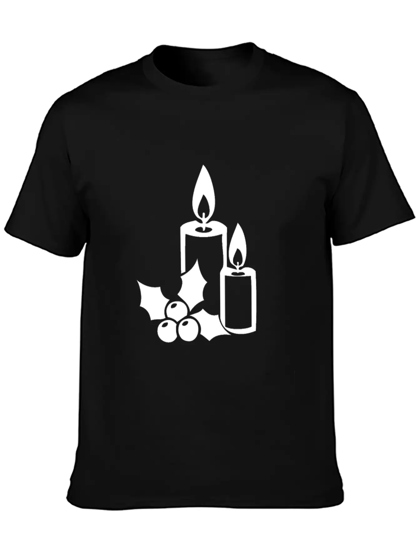 Christmas Candle Light Cozy Winter Days Unisex Casual T-Shirt – Clean Design For Daily Comfort