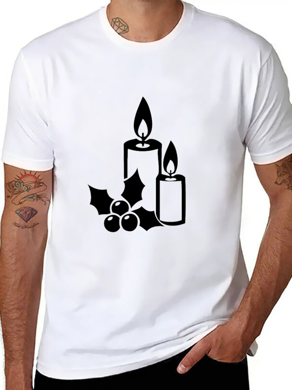 Christmas Candle Light Cozy Winter Days Unisex Casual T-Shirt – Clean Design For Daily Comfort