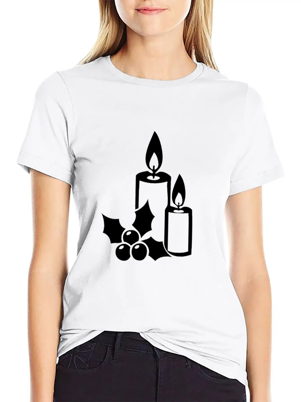 Christmas Candle Light Cozy Winter Days Unisex Casual T-Shirt – Clean Design For Daily Comfort