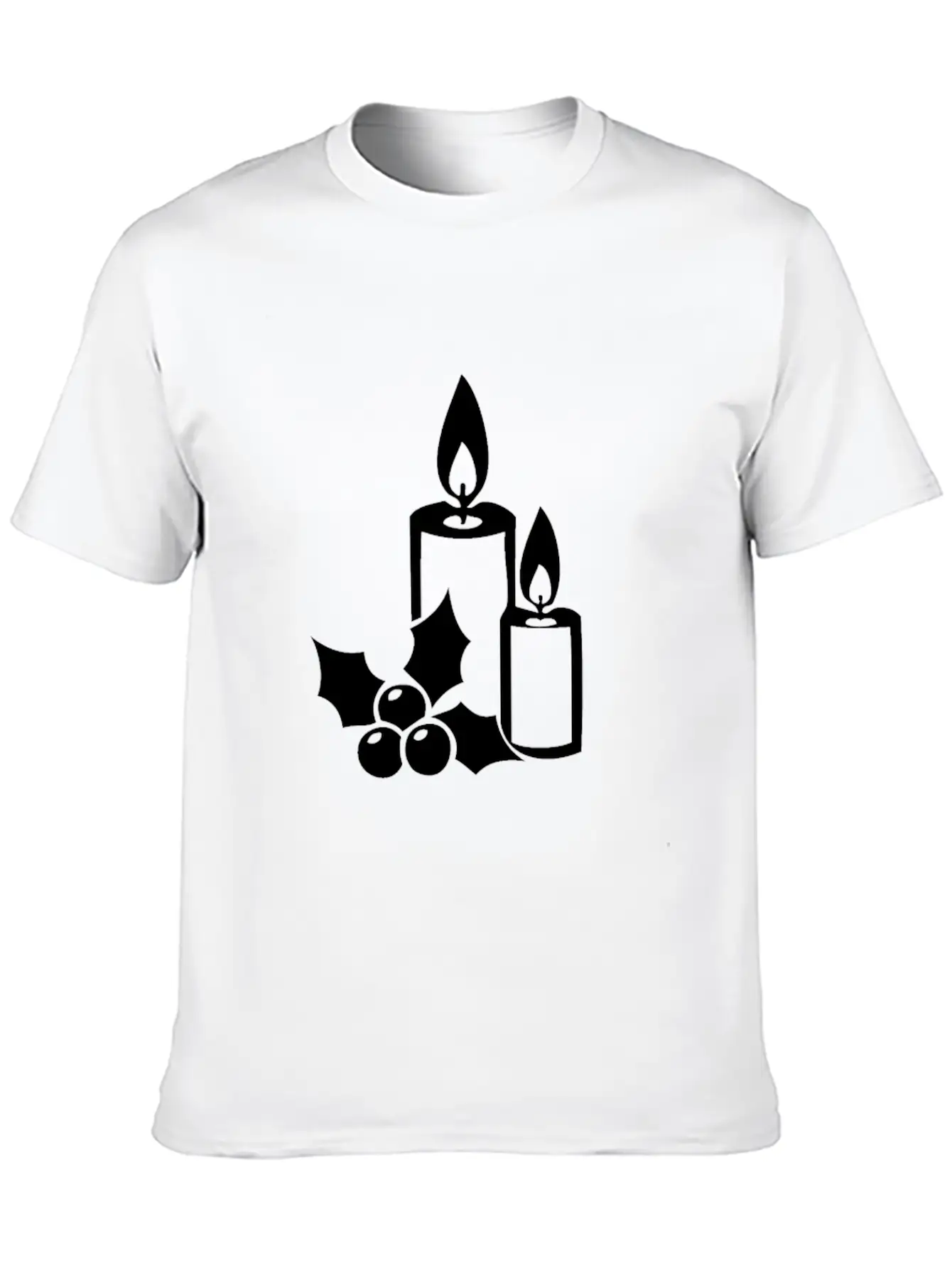 Christmas Candle Light Cozy Winter Days Unisex Casual T-Shirt – Clean Design For Daily Comfort