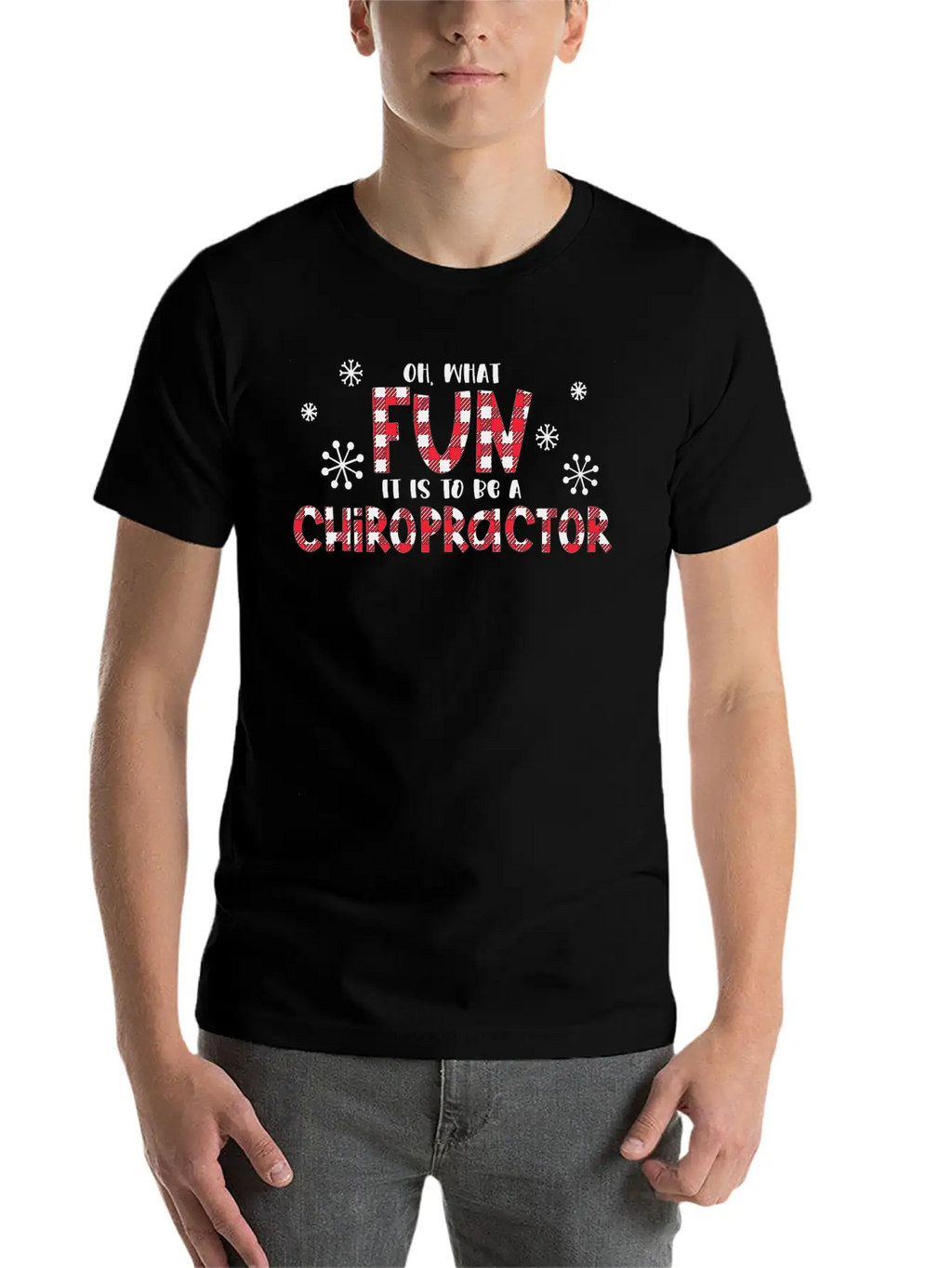 Christmas Chiropractor, Chiropractic Stylish Everyday T-Shirt – Unisex Basic Cotton Tee