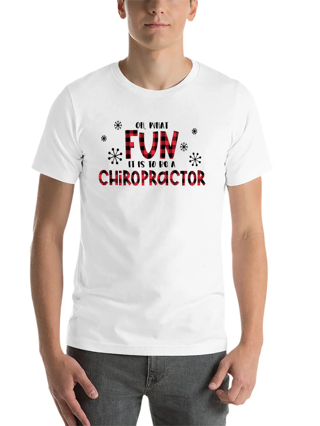 Christmas Chiropractor, Chiropractic Stylish Everyday T-Shirt – Unisex Basic Cotton Tee