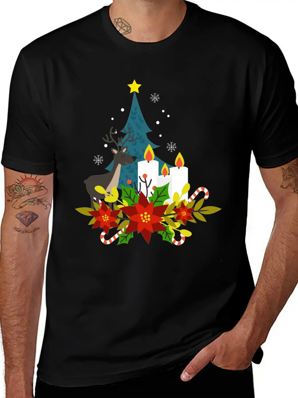 Christmas Decoration Essential Cotton Tee For Daily Outfits – Unisex Style