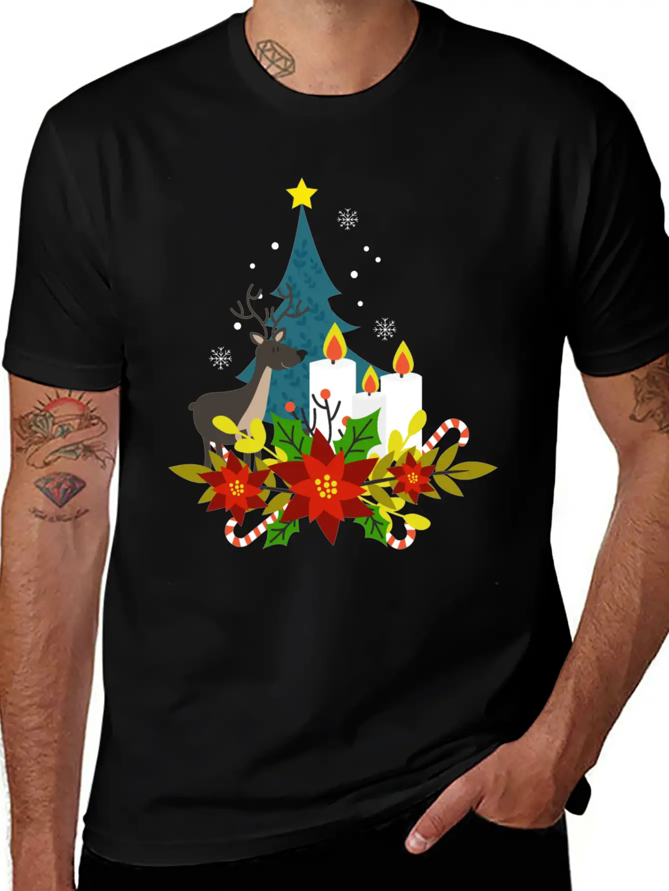Christmas Decoration Essential Cotton Tee For Daily Outfits – Unisex Style
