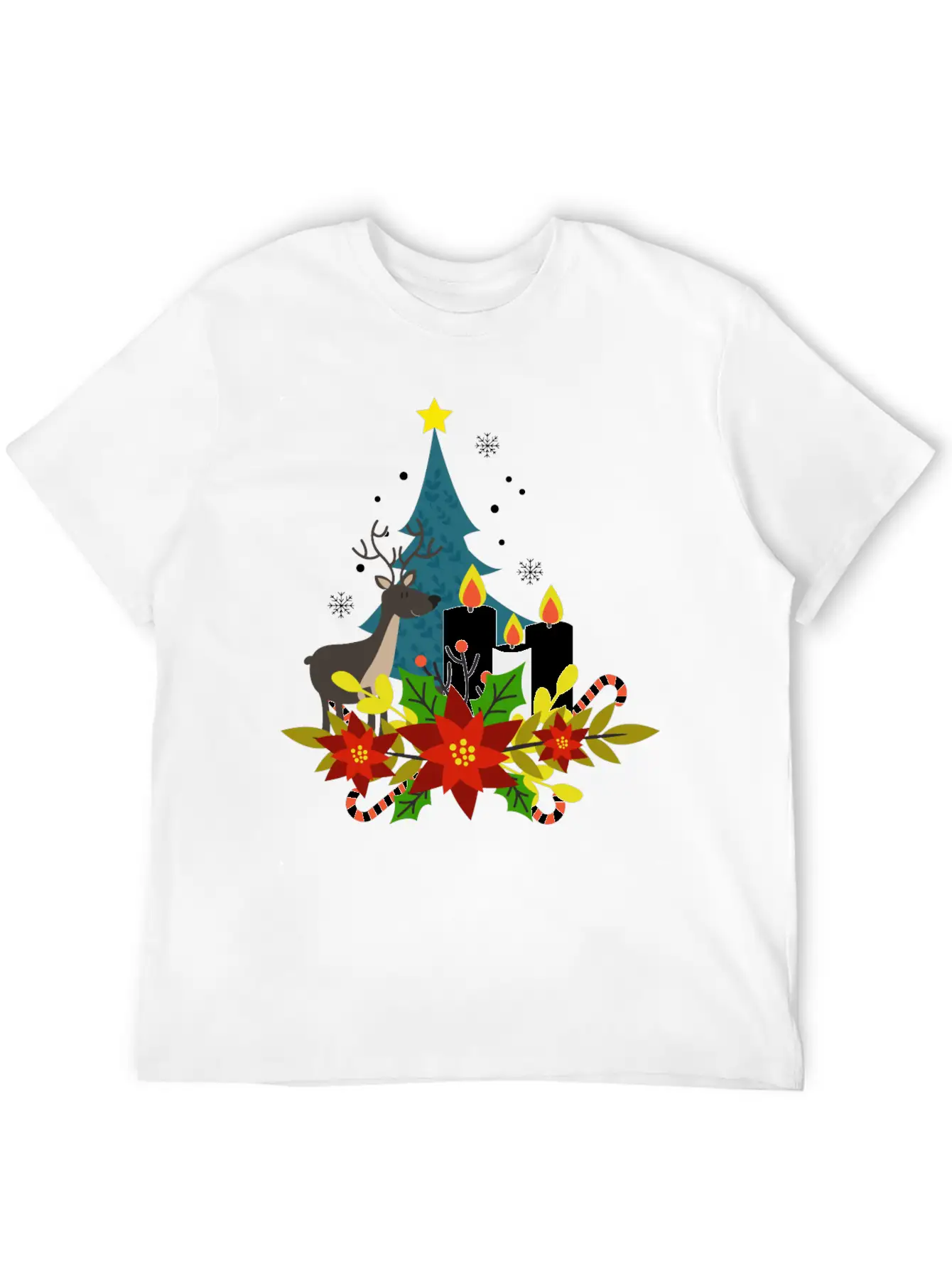 Christmas Decoration Essential Cotton Tee For Daily Outfits – Unisex Style