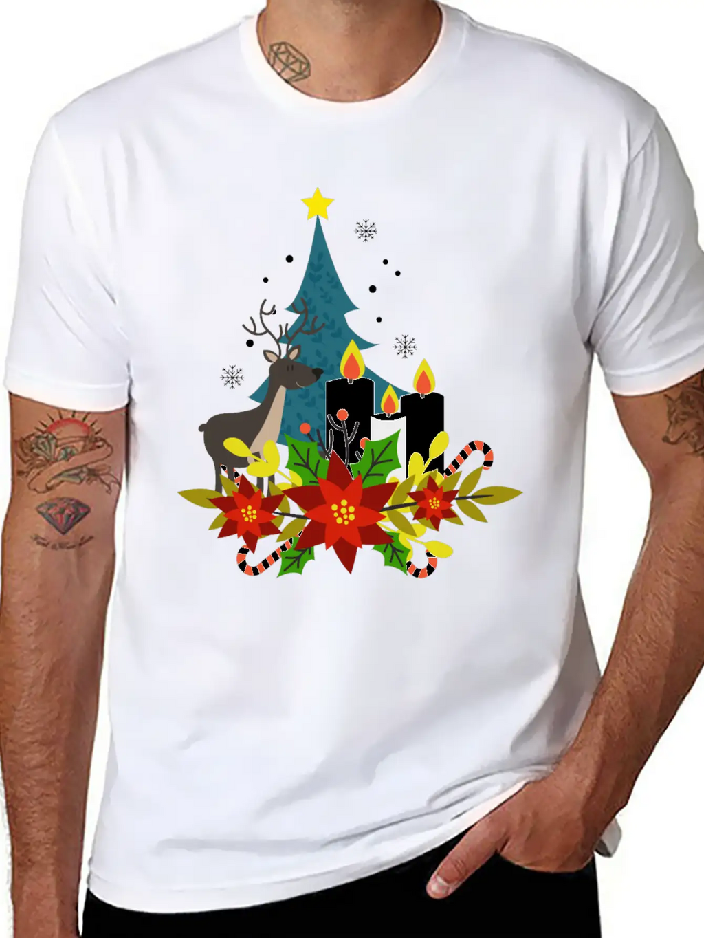 Christmas Decoration Essential Cotton Tee For Daily Outfits – Unisex Style
