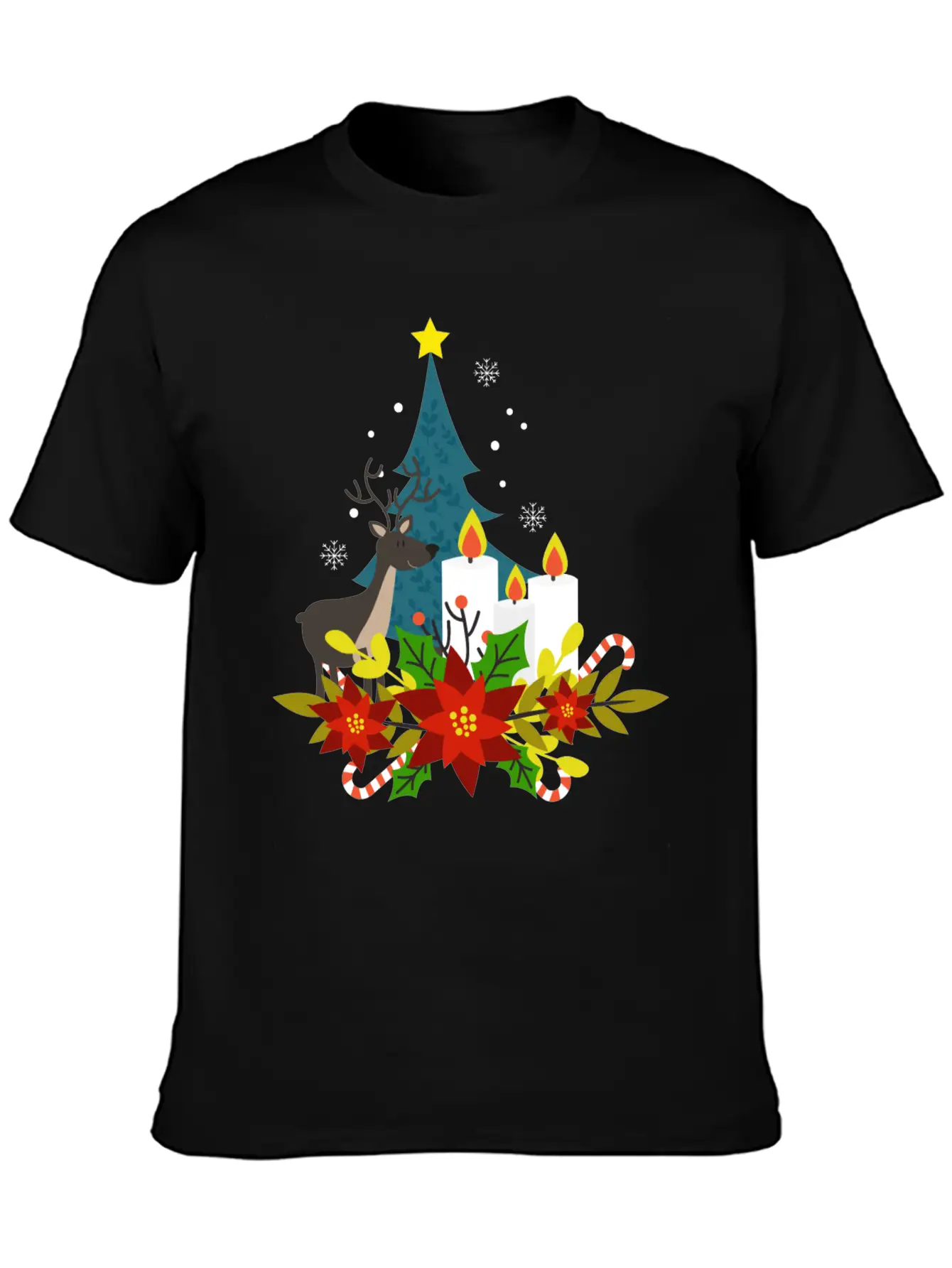 Christmas Decoration Essential Cotton Tee For Daily Outfits – Unisex Style