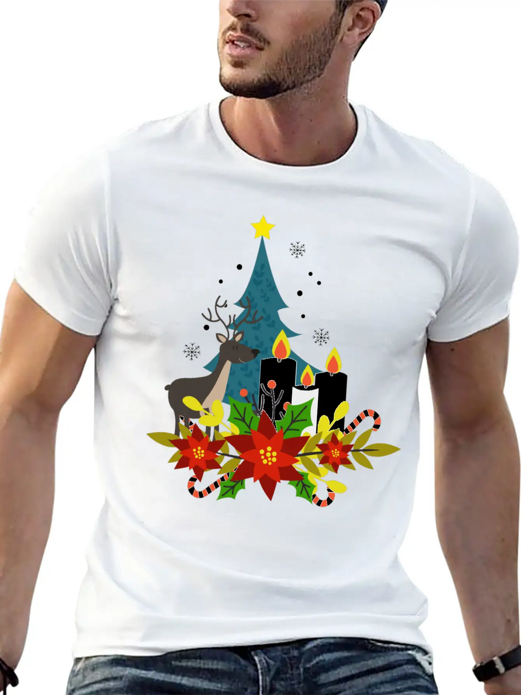 Christmas Decoration Essential Cotton Tee For Daily Outfits – Unisex Style