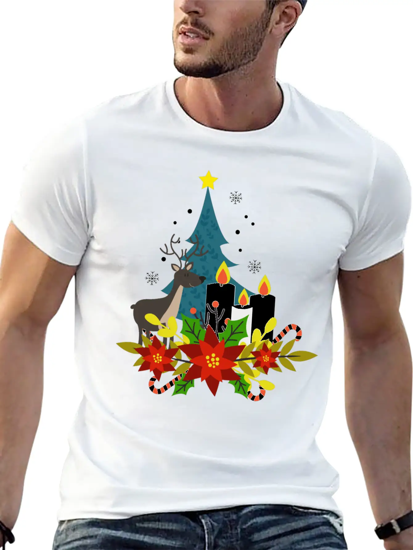 Christmas Decoration Essential Cotton Tee For Daily Outfits – Unisex Style
