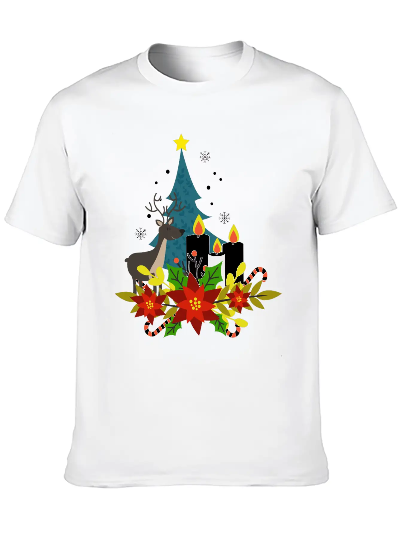 Christmas Decoration Essential Cotton Tee For Daily Outfits – Unisex Style