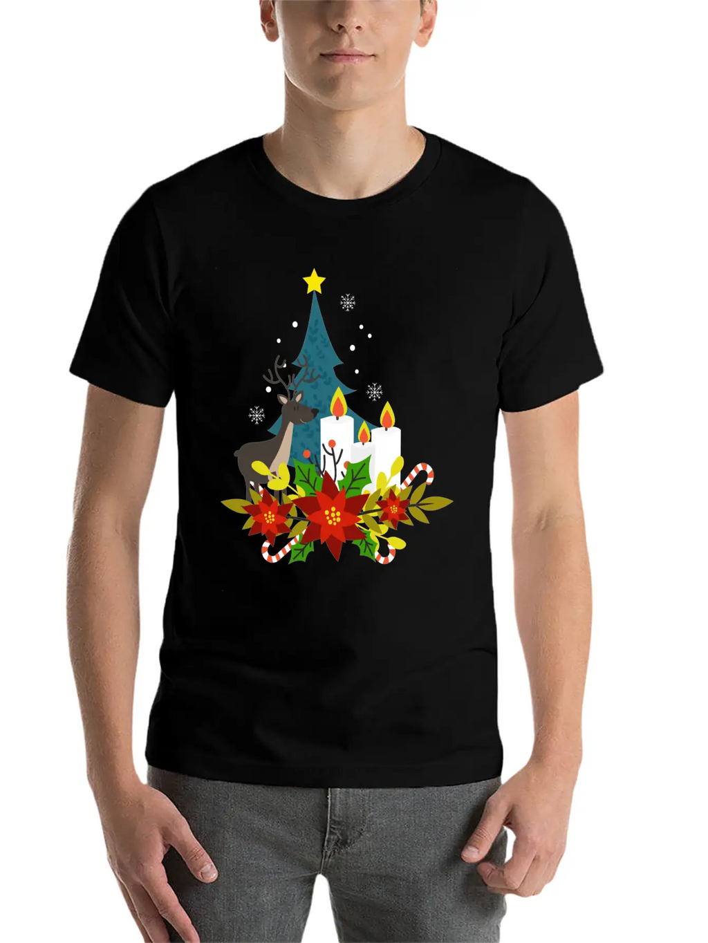 Christmas Decoration Essential Cotton Tee For Daily Outfits – Unisex Style
