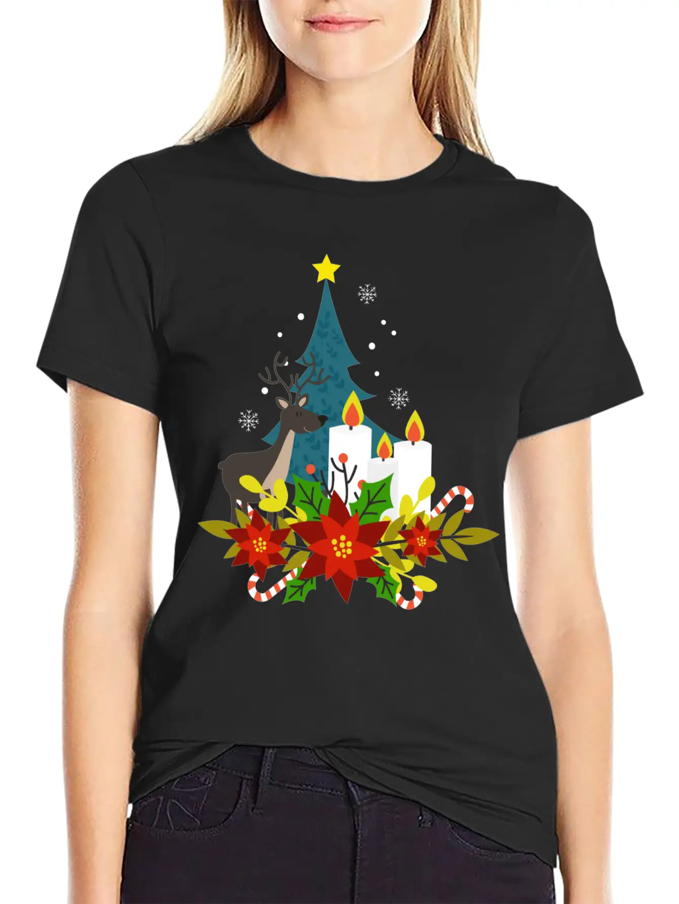 Christmas Decoration Essential Cotton Tee For Daily Outfits – Unisex Style