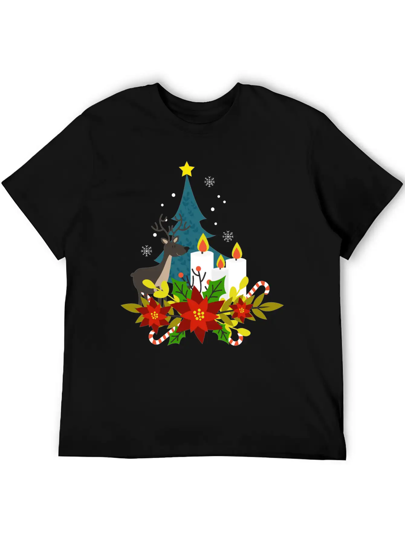 Christmas Decoration Essential Cotton Tee For Daily Outfits – Unisex Style