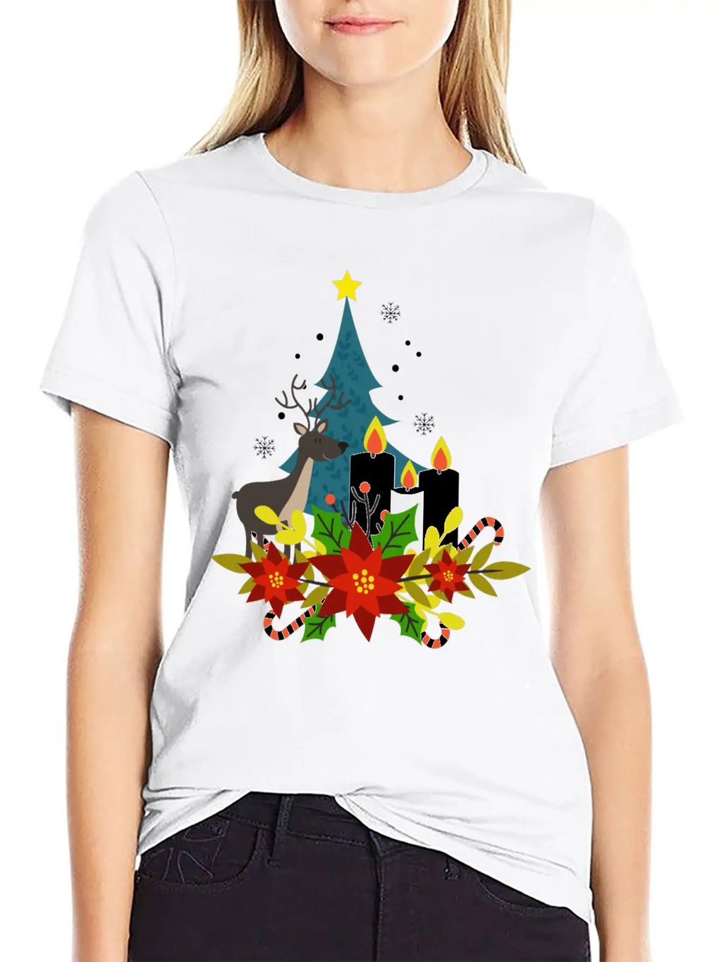 Christmas Decoration Essential Cotton Tee For Daily Outfits – Unisex Style