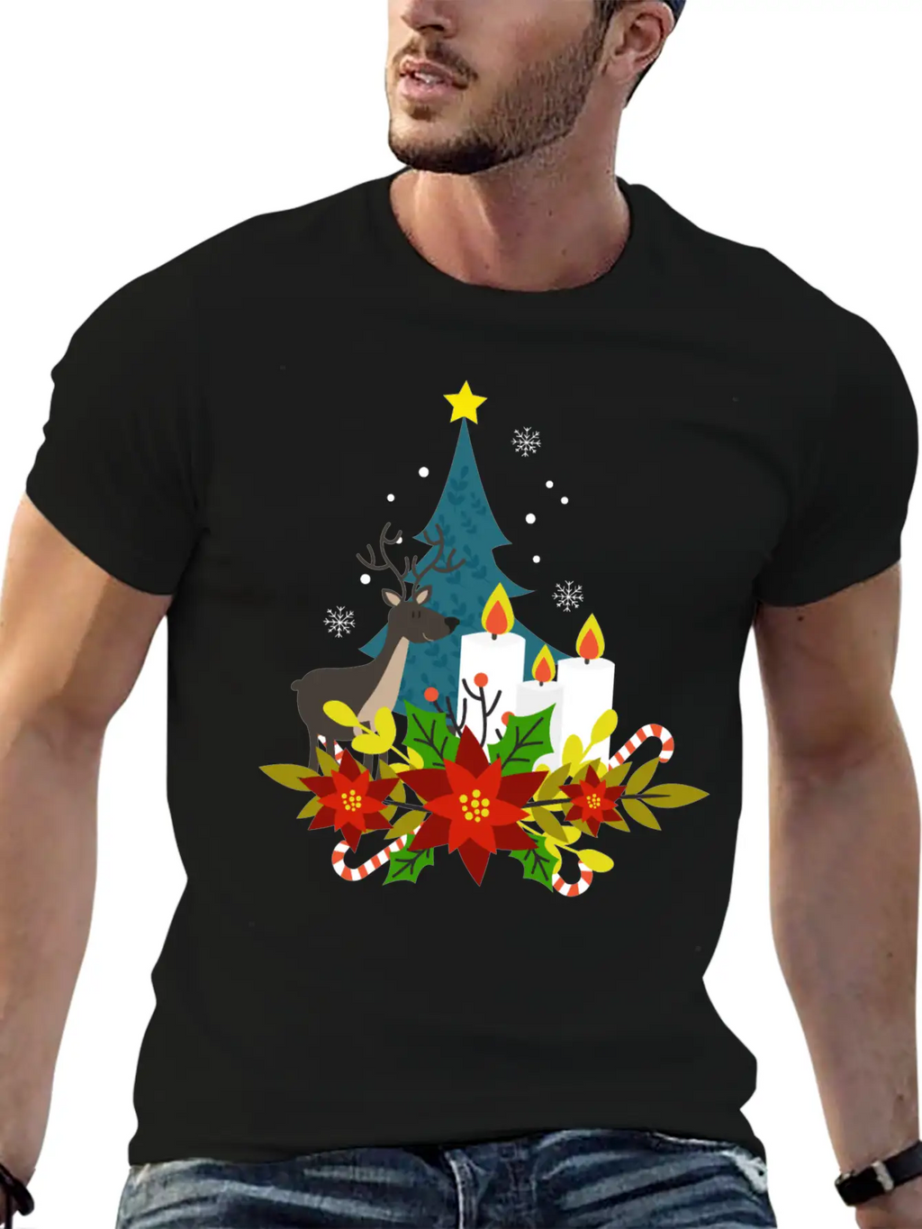 Christmas Decoration Essential Cotton Tee For Daily Outfits – Unisex Style