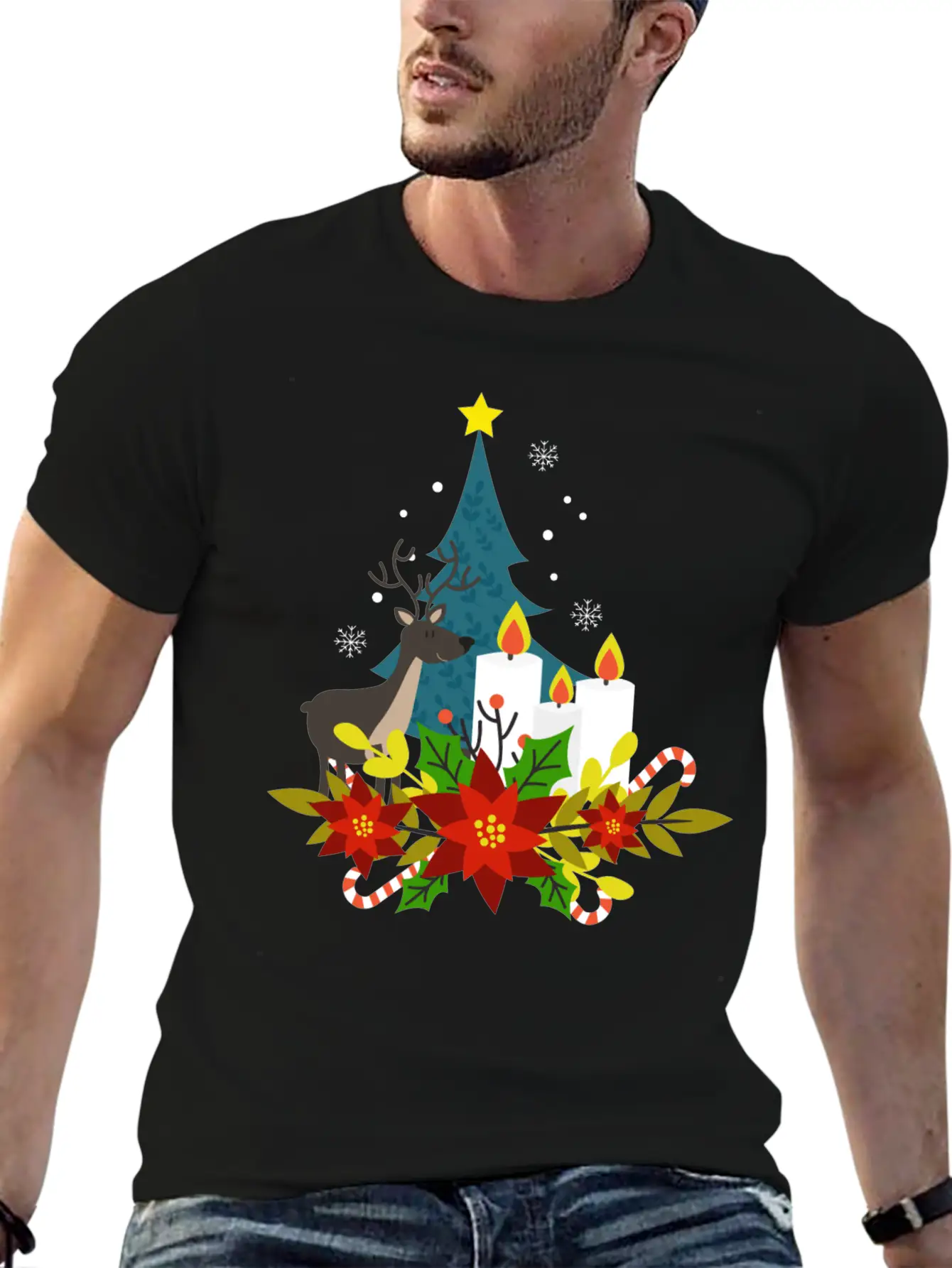 Christmas Decoration Essential Cotton Tee For Daily Outfits – Unisex Style
