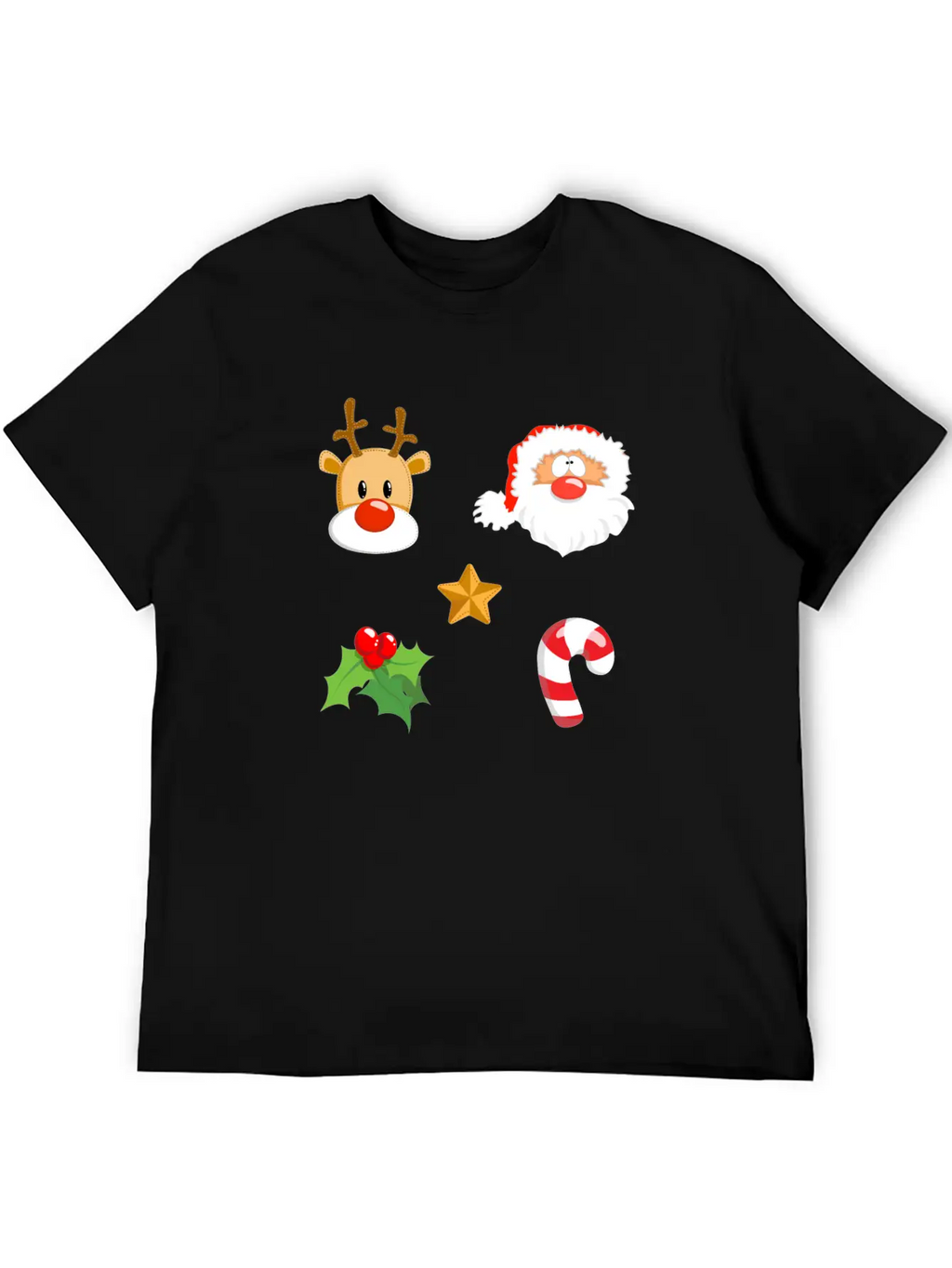 Christmas Design Reindeer, Santa, Mistletoe, Candy Classic Fit Graphic Tee For Daily Comfort – Unisex Cotton Shirt
